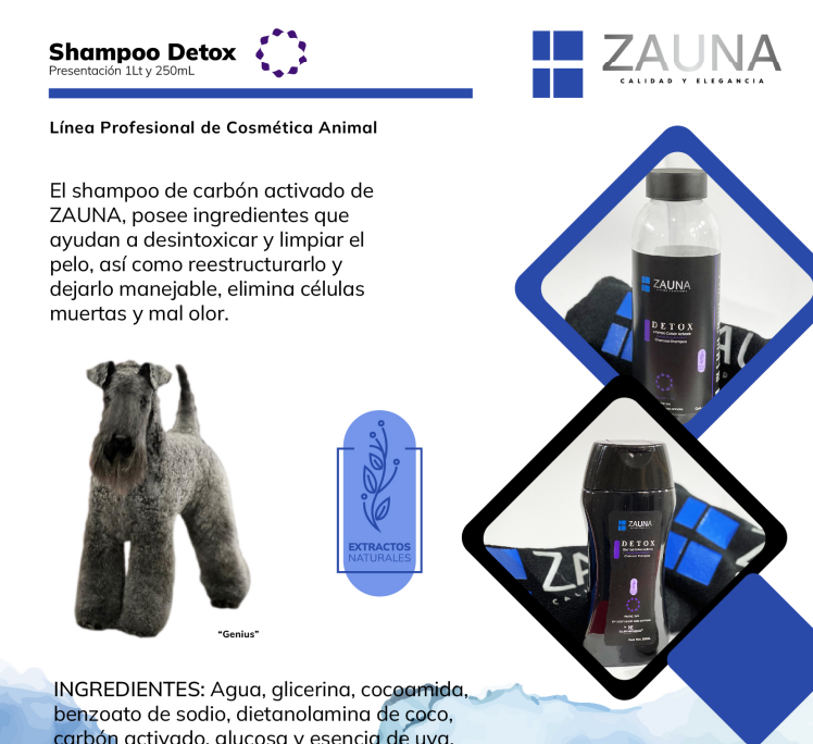 SHAMPOO DETOX 1LT ZAUNA LIMPIEZA PROFUNDA
