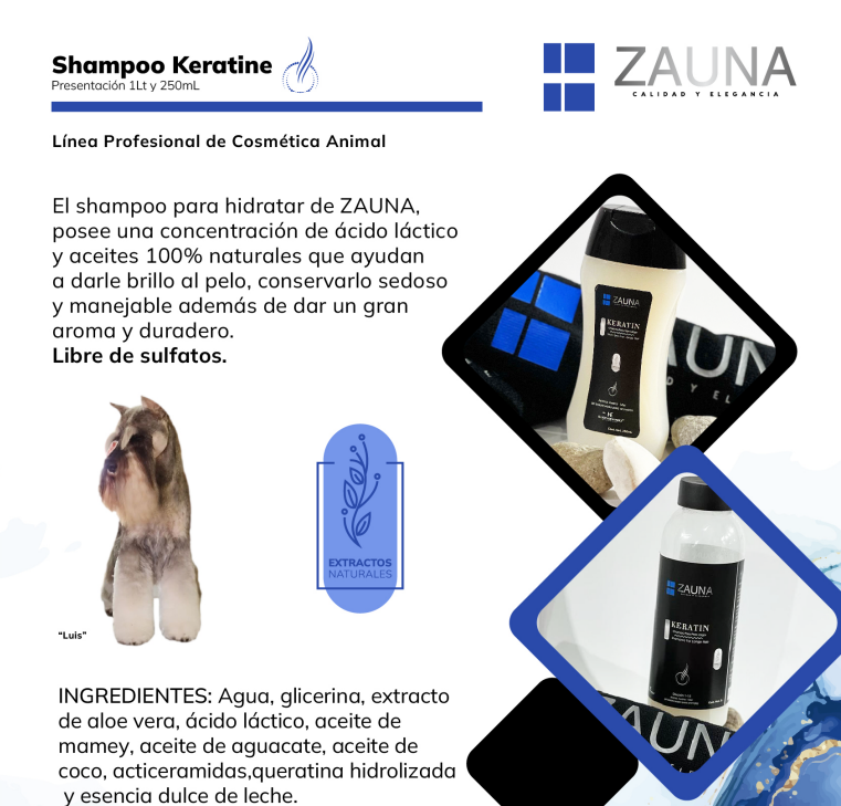 SHAMPOO KERATINE 1LT ZAUNA 