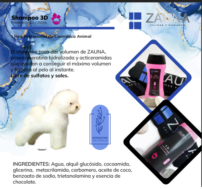 Shampoo 3d volumen Zauna 1LT