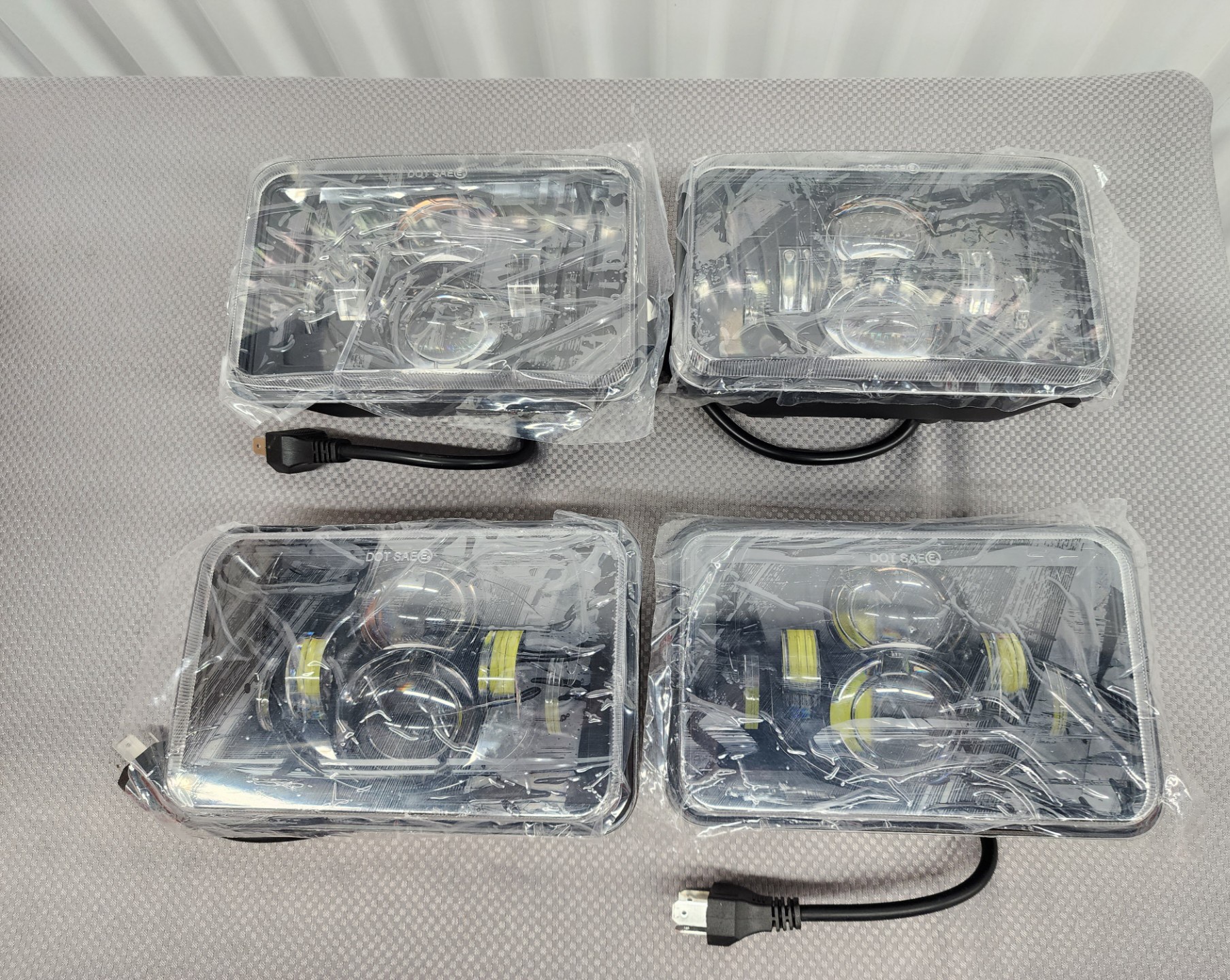 4 LED 4x6 Headlights for Freightliner, Kenworth, Peterbilt