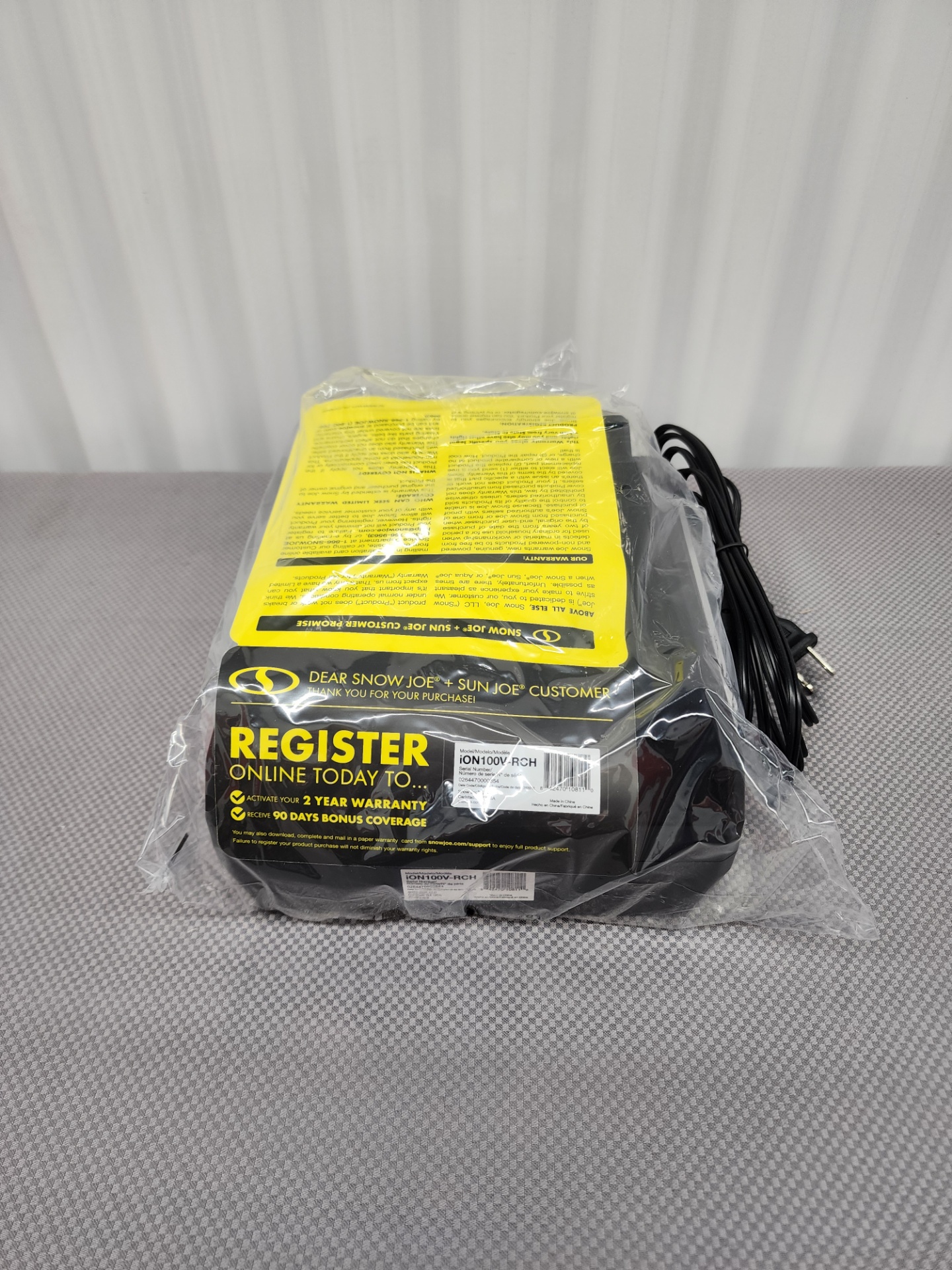 Snow Joe 100V Ionpro Max Power Battery Charger