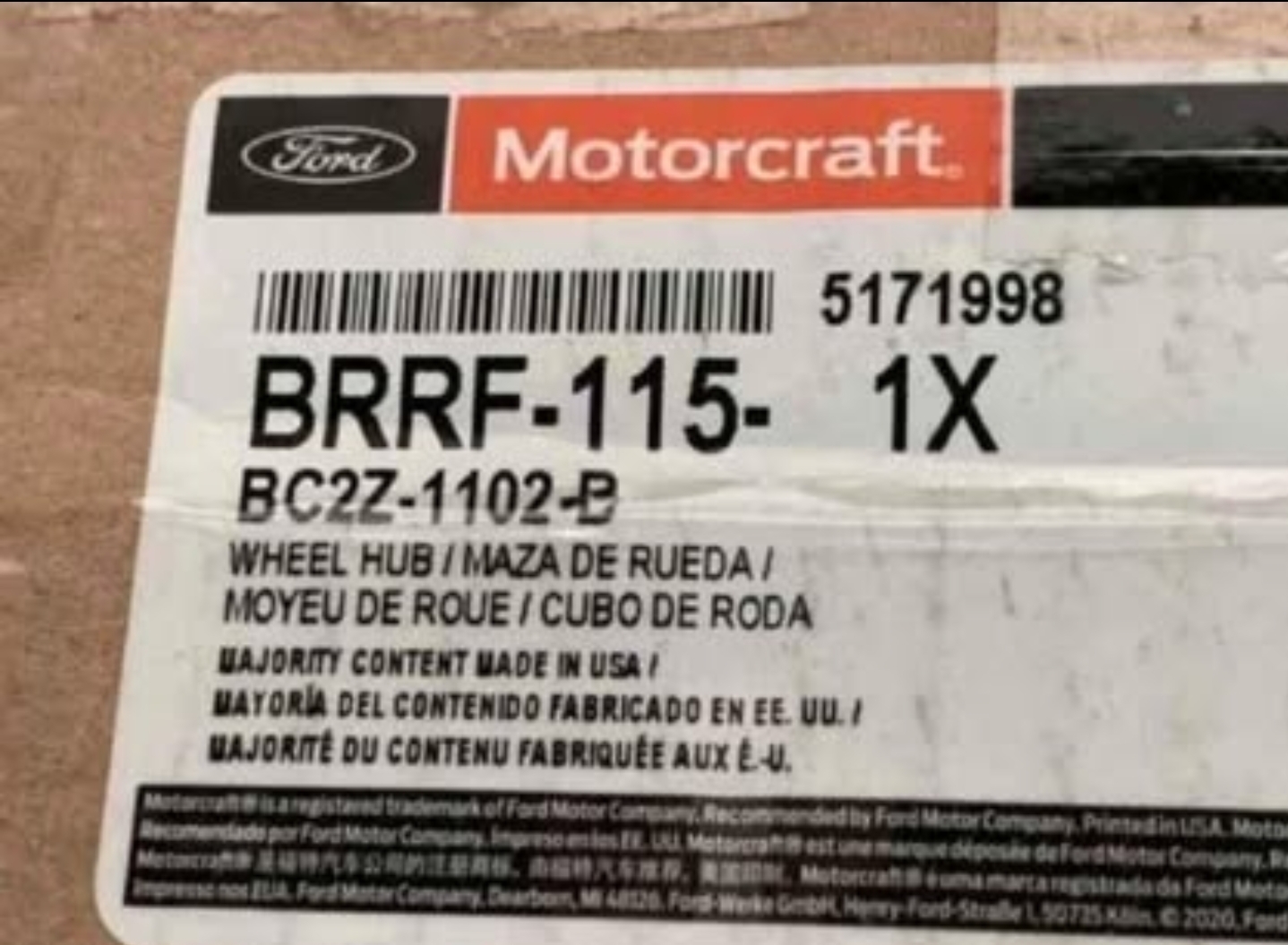 Motorcraft Ford E-150 / 250 / 350 Disc Brake Rotor