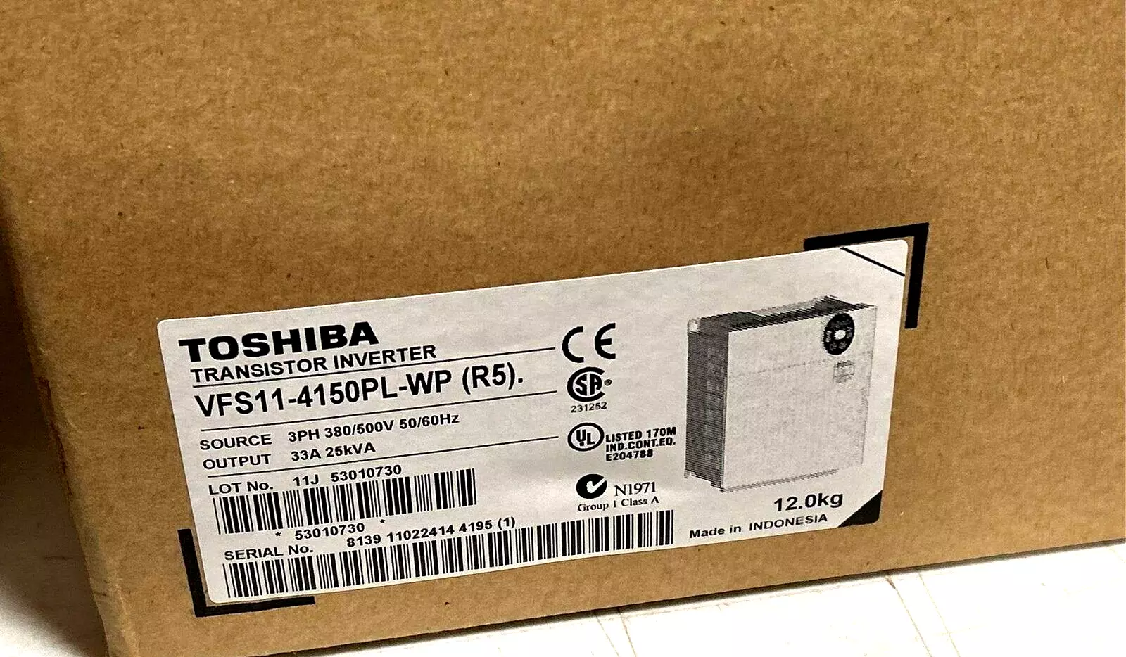 Toshiba VFS11-4150PL-WP (R5) Transistor Inverter Drive