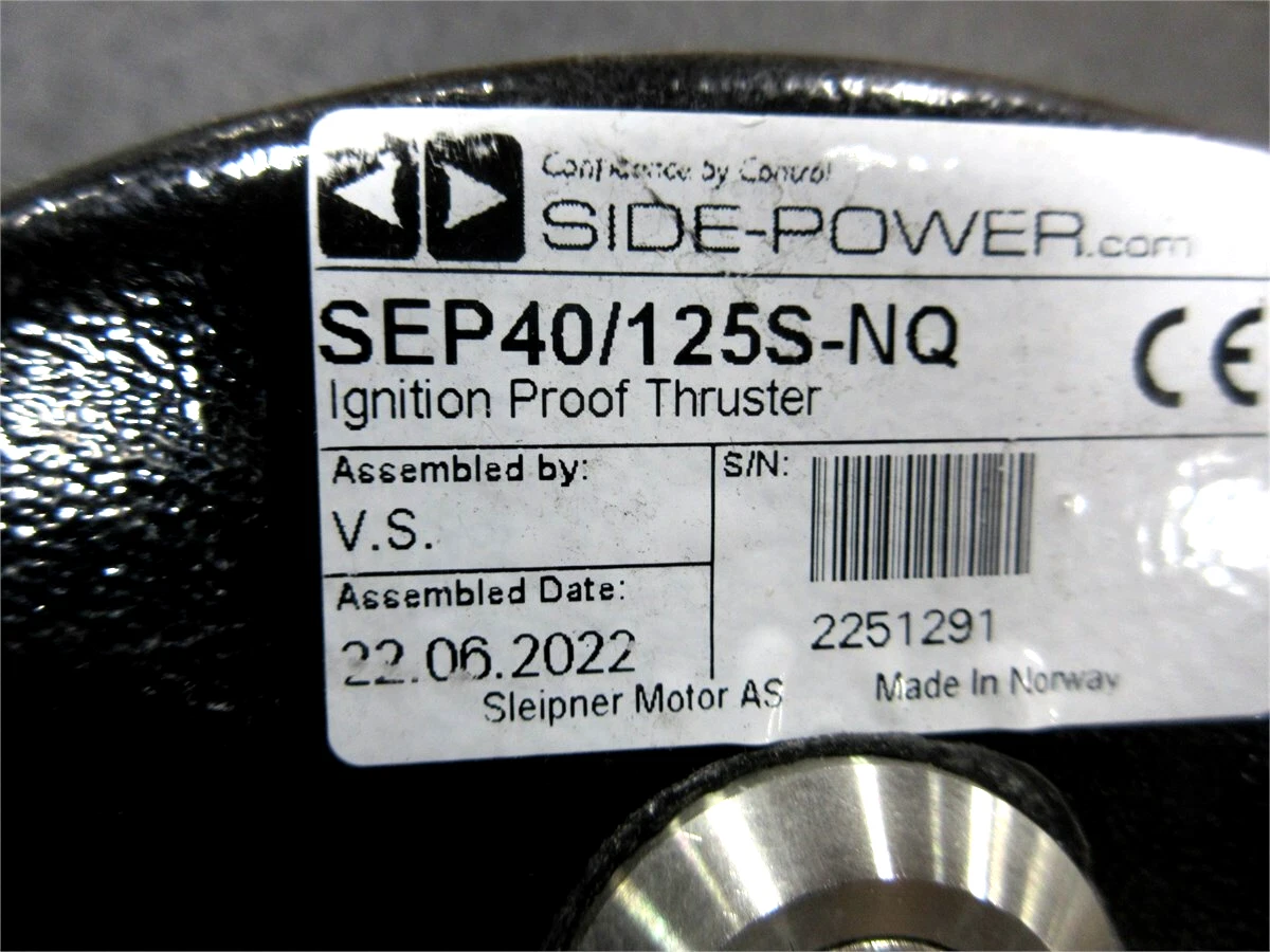Sleipner Bow / Stern Electric Tunnel Thruster Motor SEP40/125S-NQ