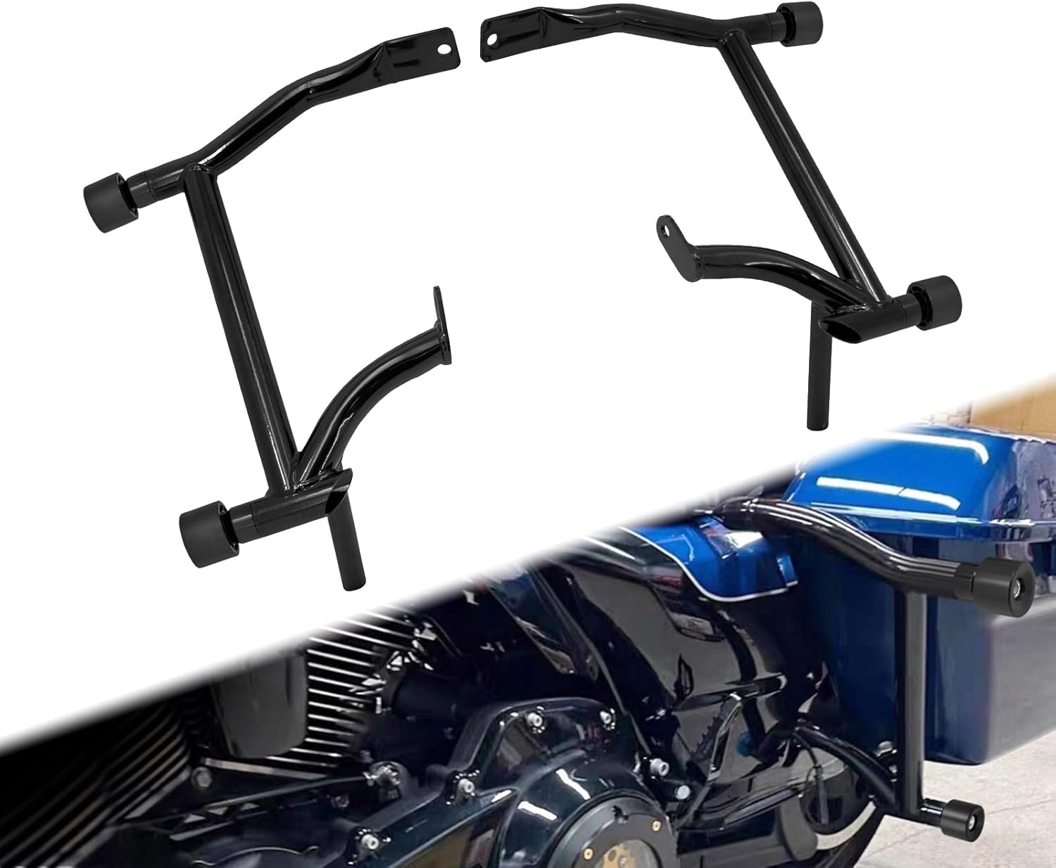 Harley Touring Electra Street Road Glide King Saddle Bag Crash Bars