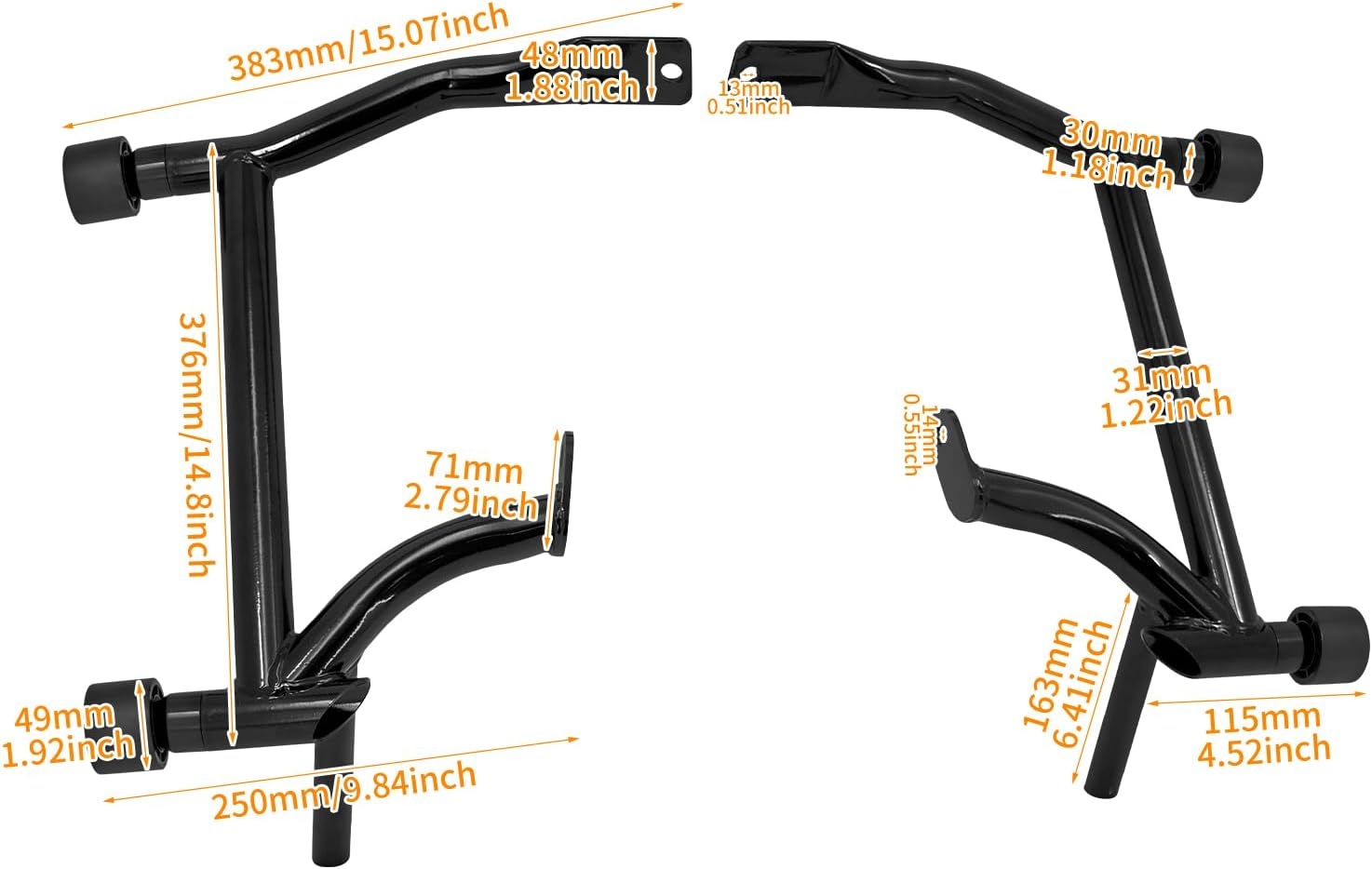 Harley Touring Electra Street Road Glide King Saddle Bag Crash Bars