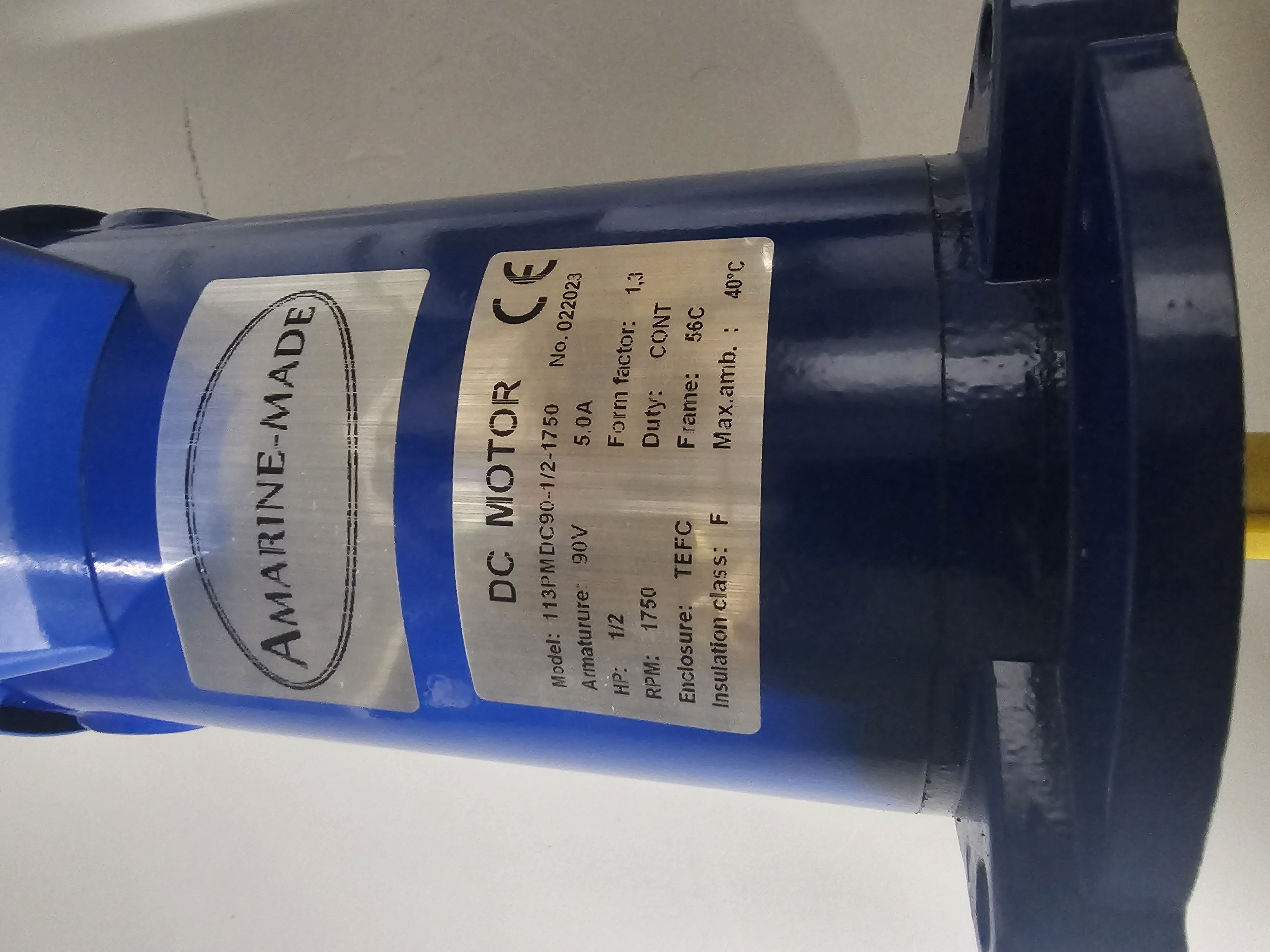 Amarine 1/2HP DC Motor 90V 1750RPM - Marine & Industrial