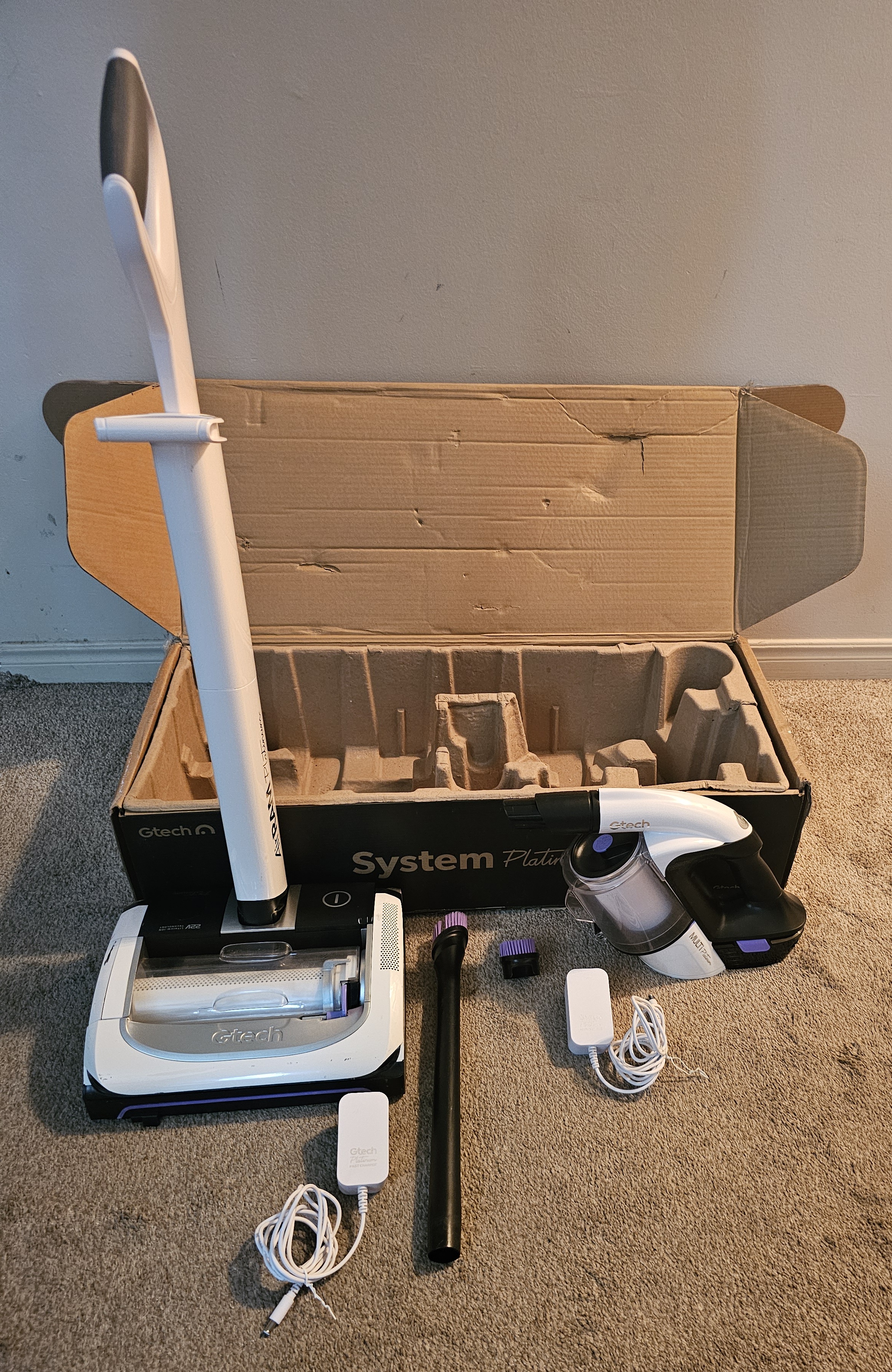 Gtech AirRam Platinum Battery Powered Floor Handheld Vacuum Set