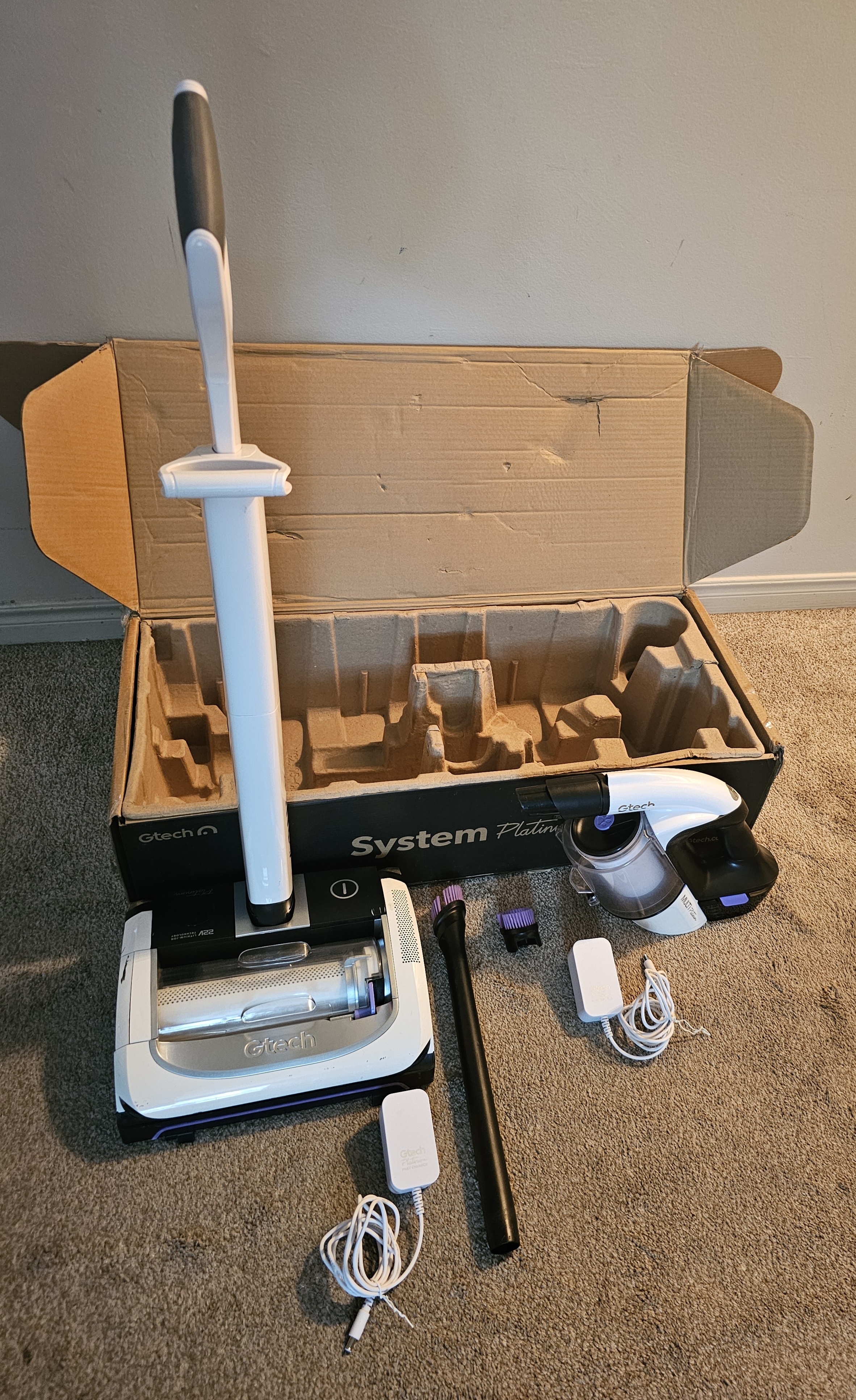 Gtech AirRam Platinum Battery Powered Floor Handheld Vacuum Set