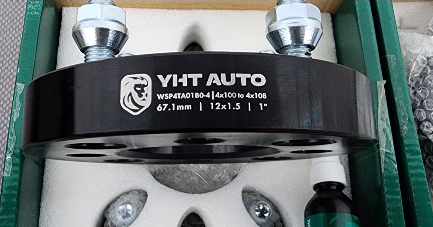 Set of 4 YHT 1" Wheel Spacers 4x100-4x108 67.1mm 12x1.5"