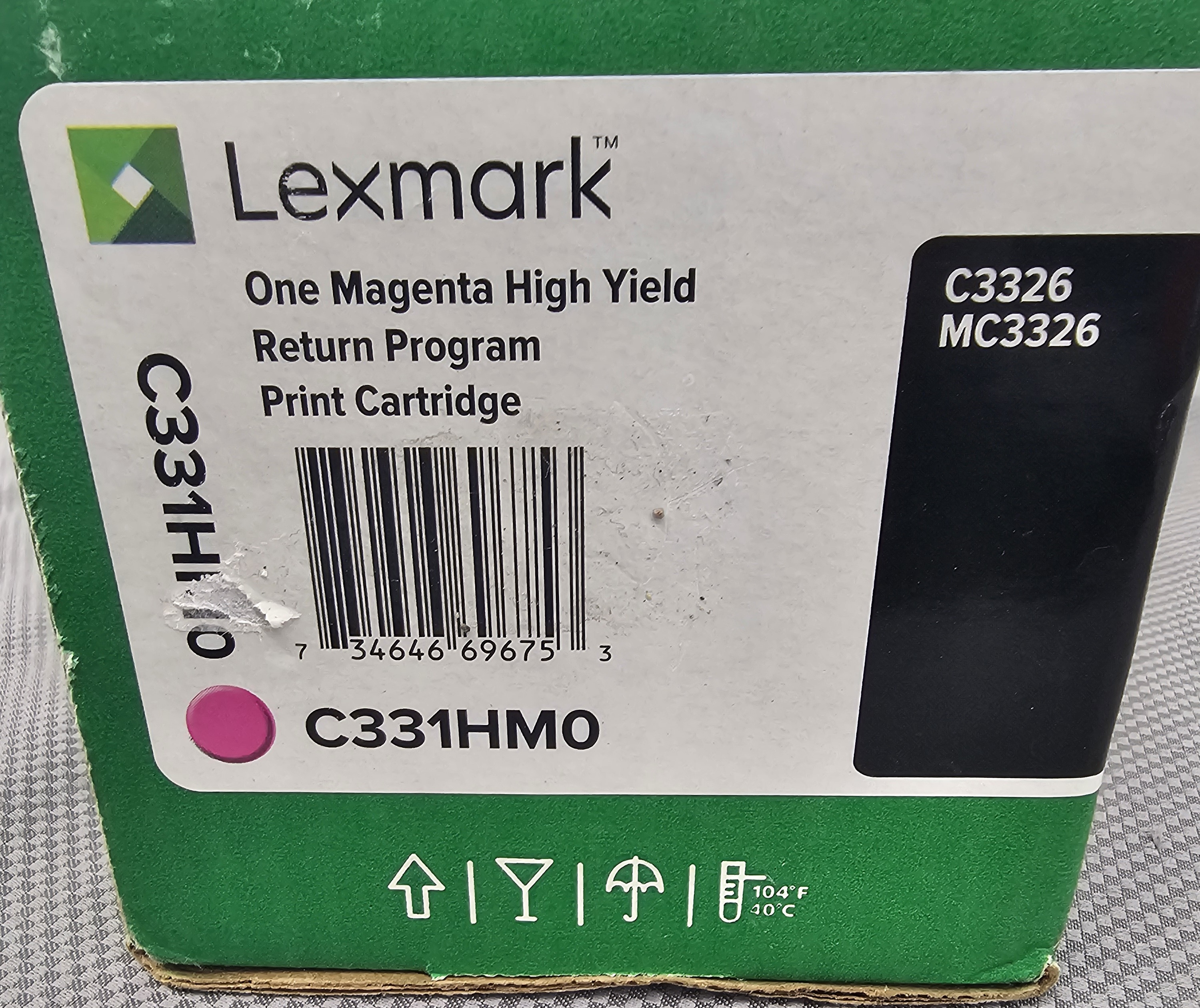 Lexmark C331HM0 Magenta High Yield Toner