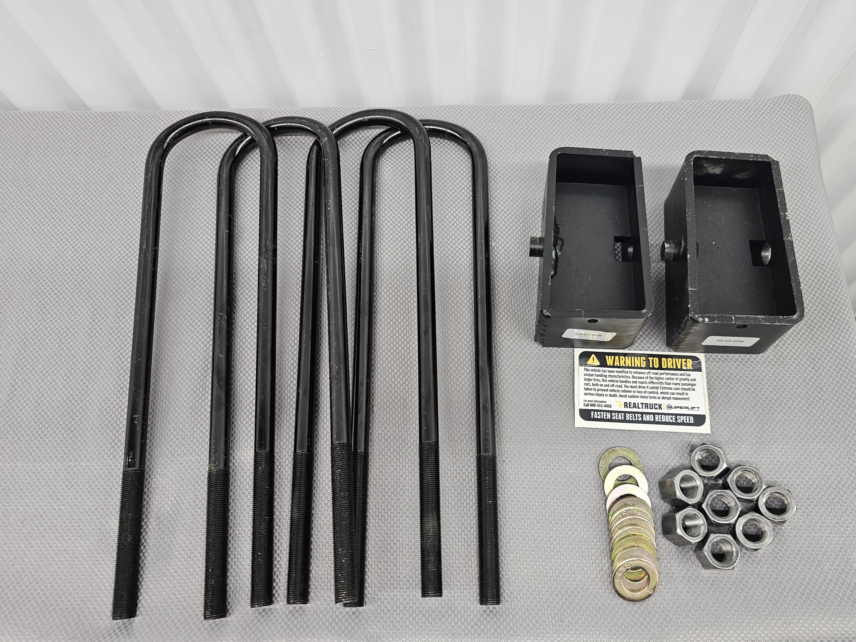 Heavy Duty Truck Suspension Lift Blocks w/ U-Bolts