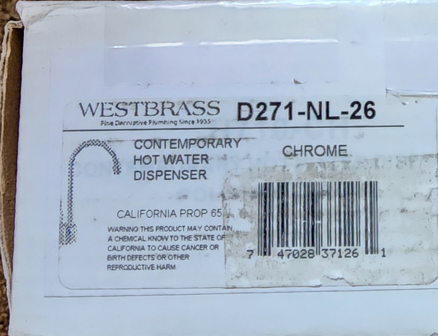 Westbrass 9" Handle Hot Water Dispenser Faucet