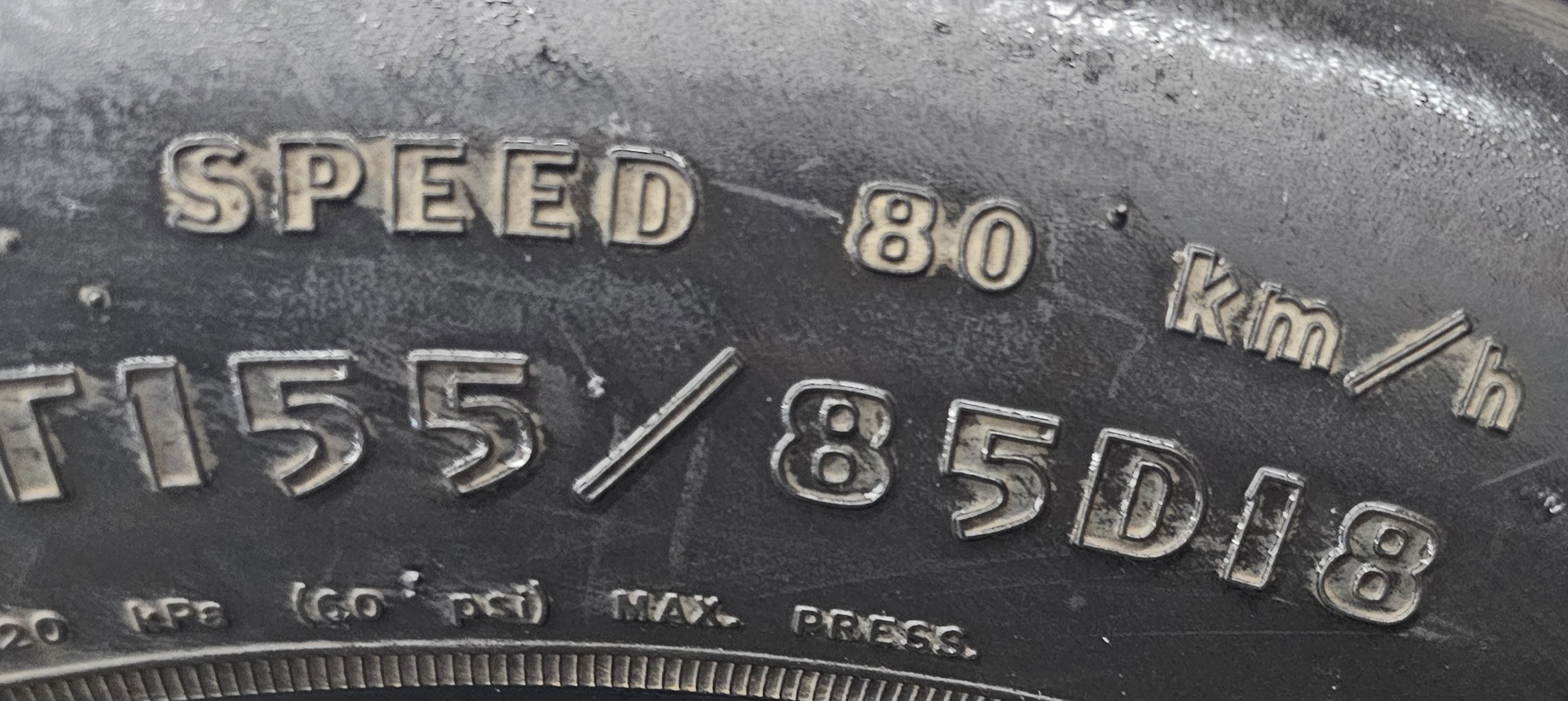 T155/85D18 Good Year Temporary Spare Tire