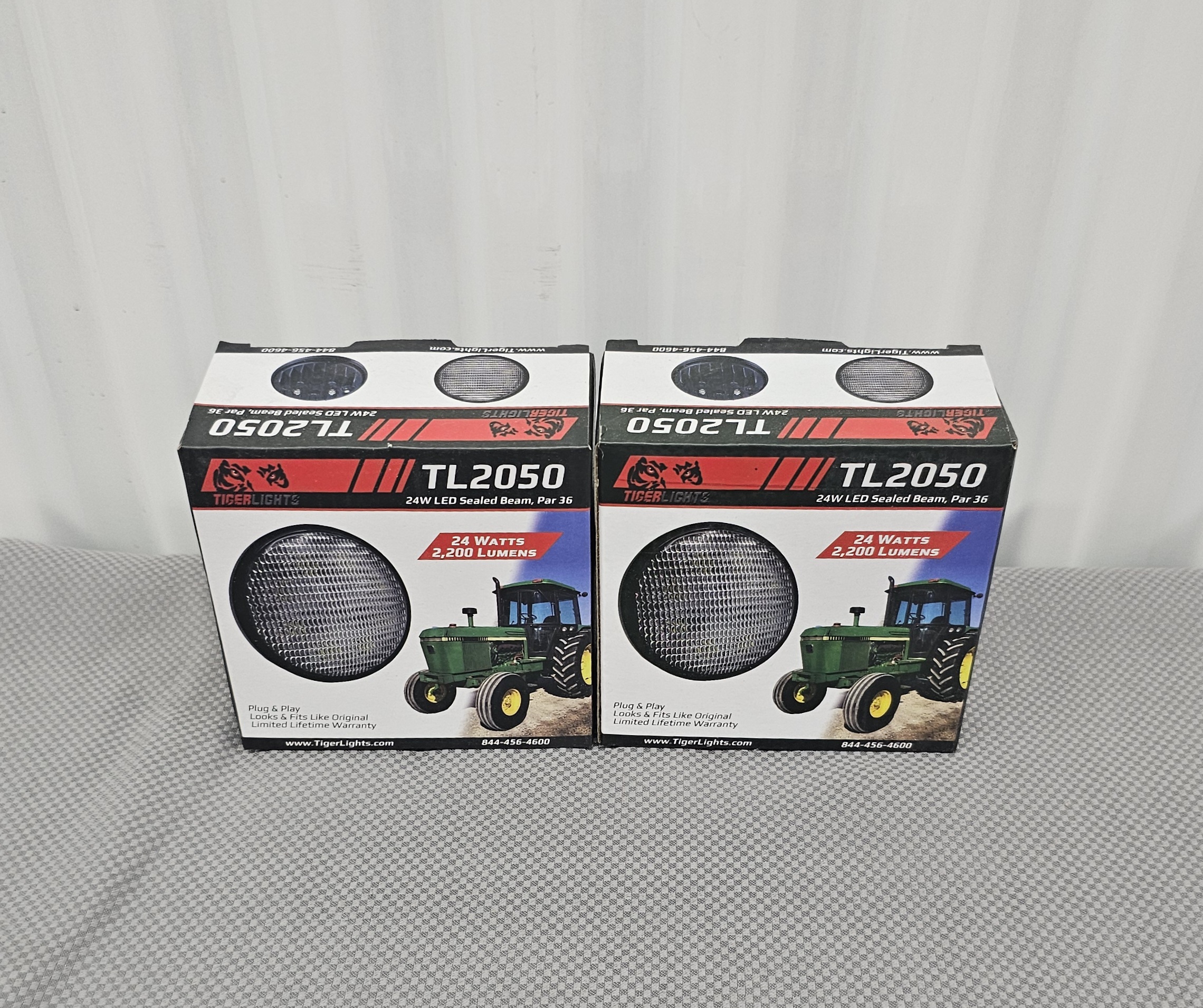 2 John Deere / Case / CAT 24W LED Sealed Round Lights