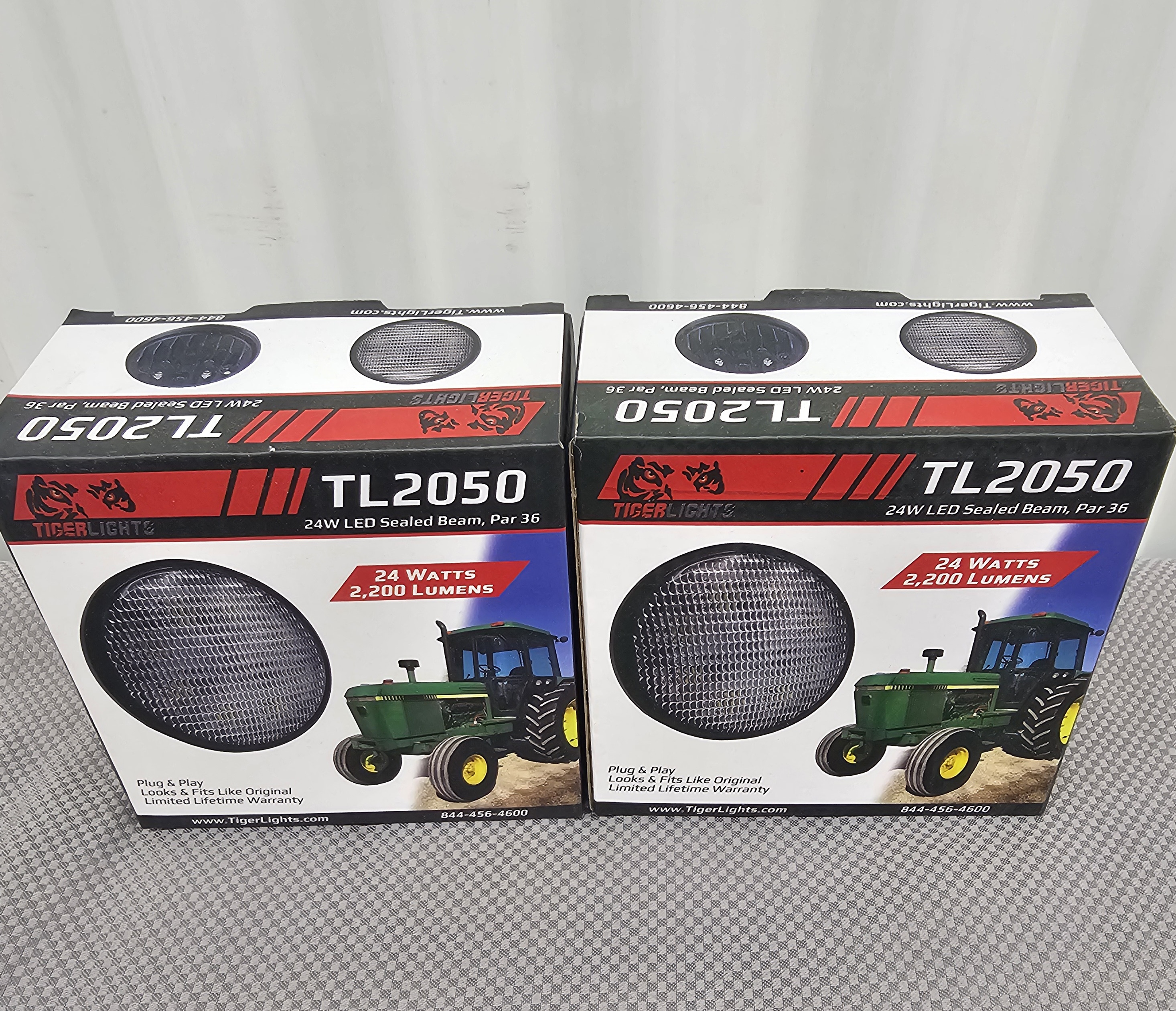 2 John Deere / Case / CAT 24W LED Sealed Round Lights