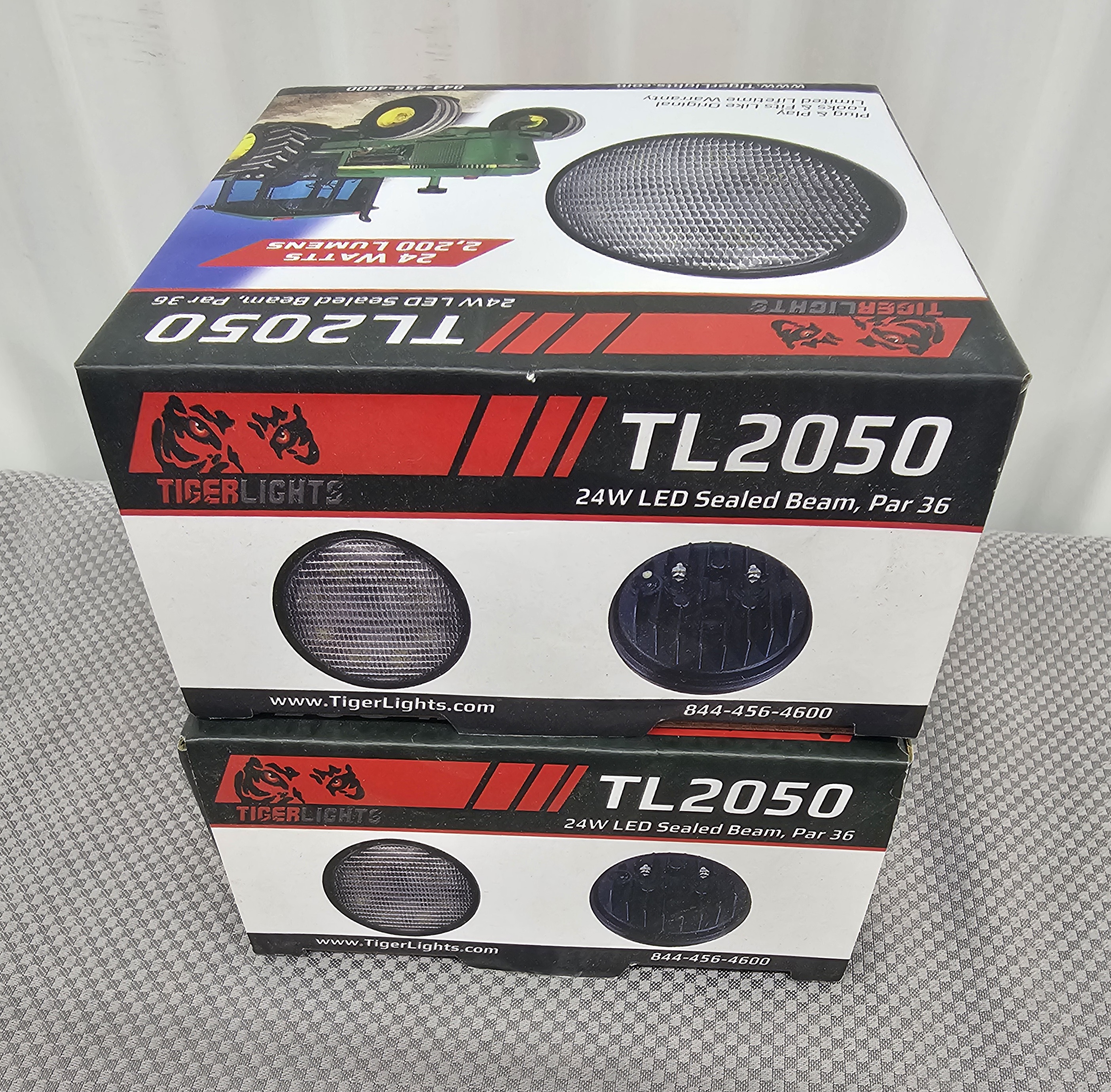 2 John Deere / Case / CAT 24W LED Sealed Round Lights