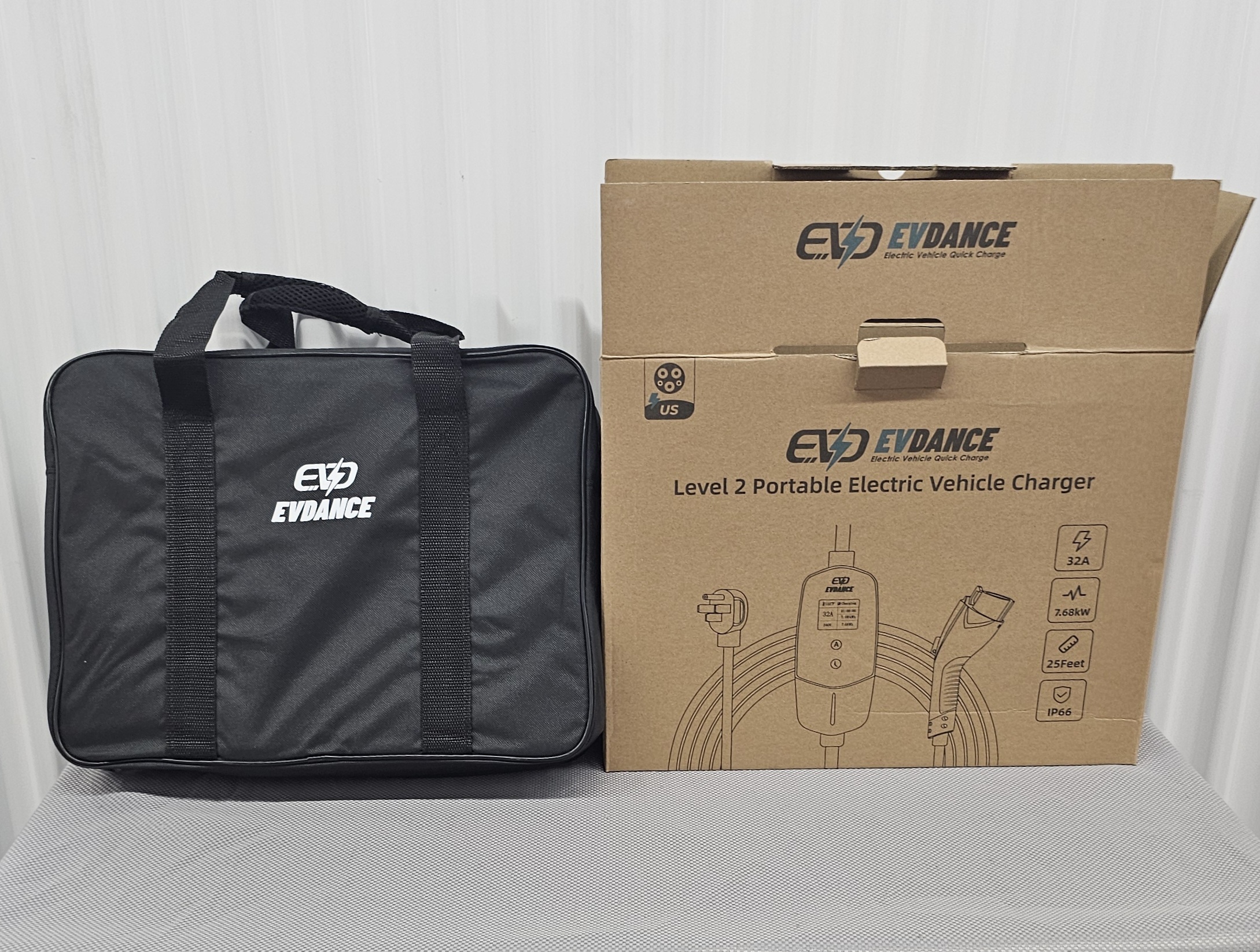 EVDANCE Level 2 EV Car Charger 7.68KW 14-50 Plug 32A J1772
