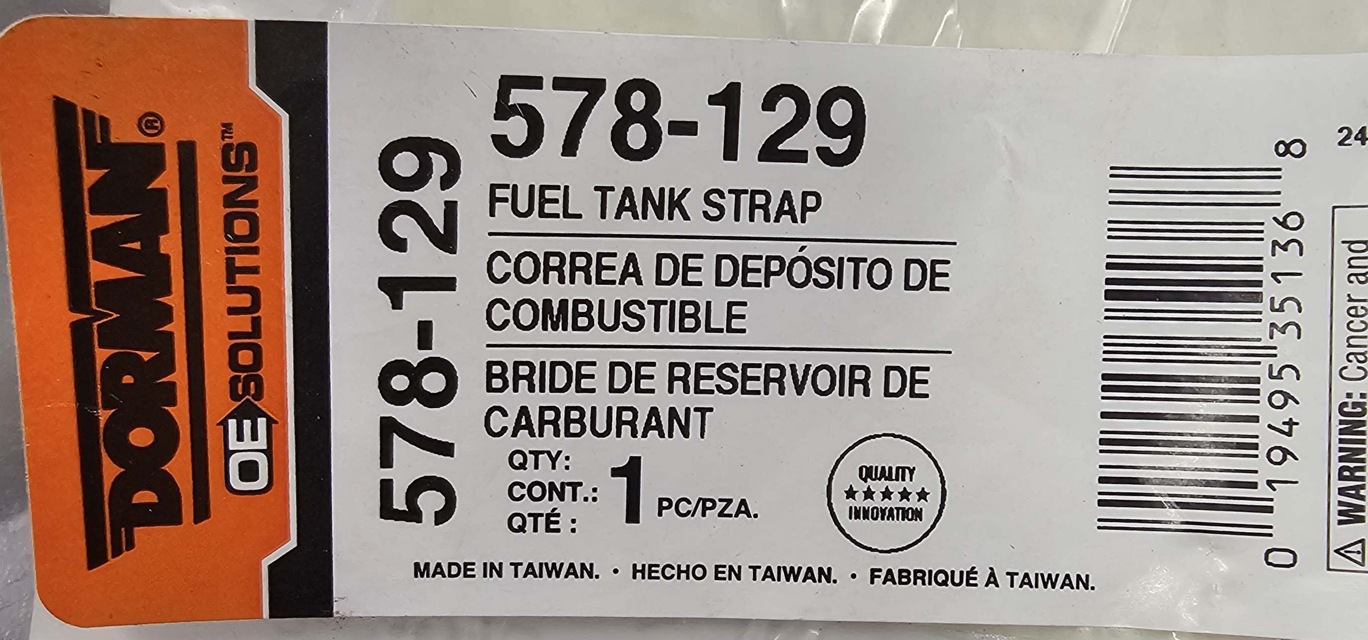 Ford Econoline E-150 E-250 E-350 Fuel Tank Strap for 92 to 08