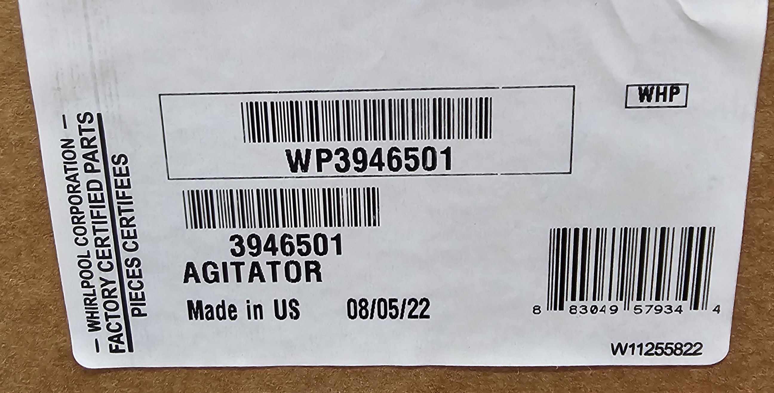 Genuine Whirlpool Washing Machine Agitator WP3946501