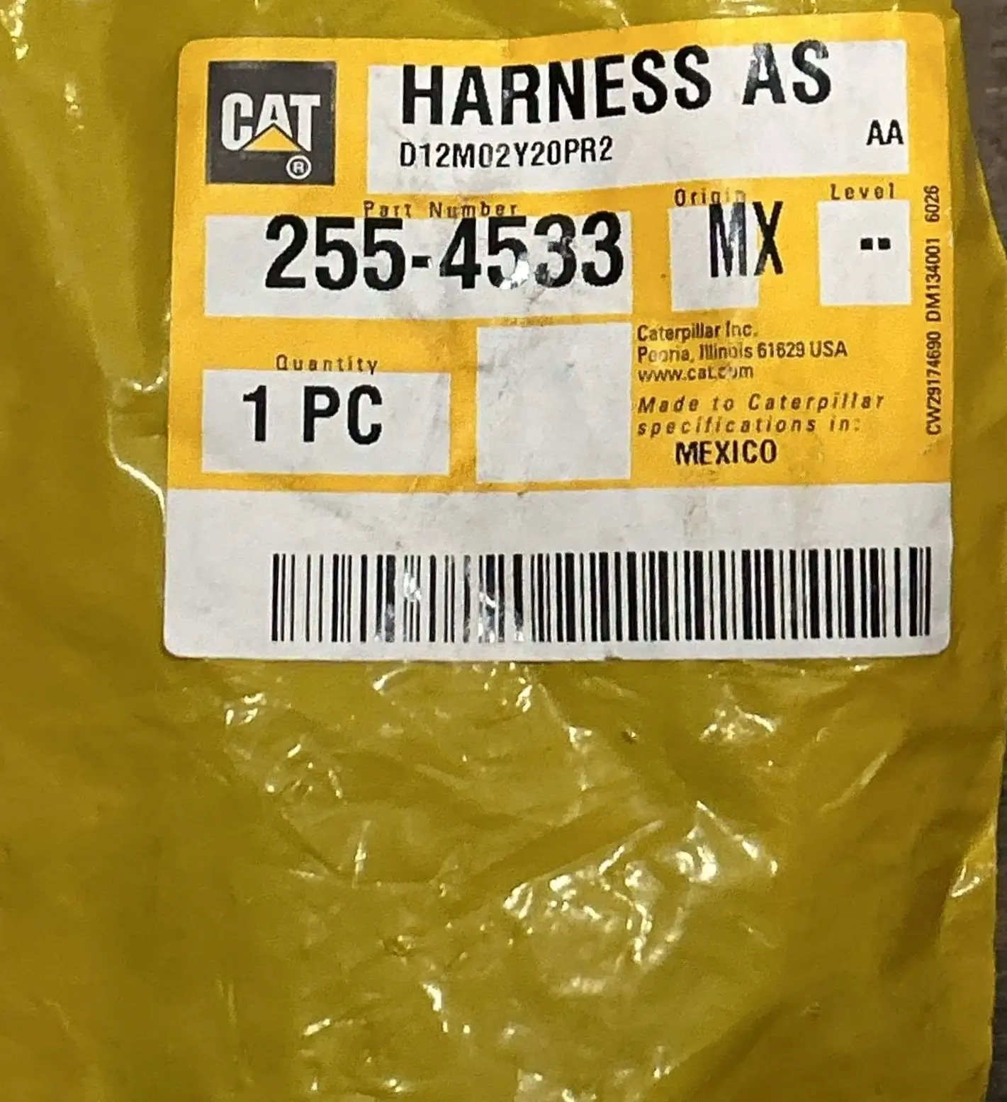 GENUINE CAT C15 C18 Front Injector Valve Wiring Harness