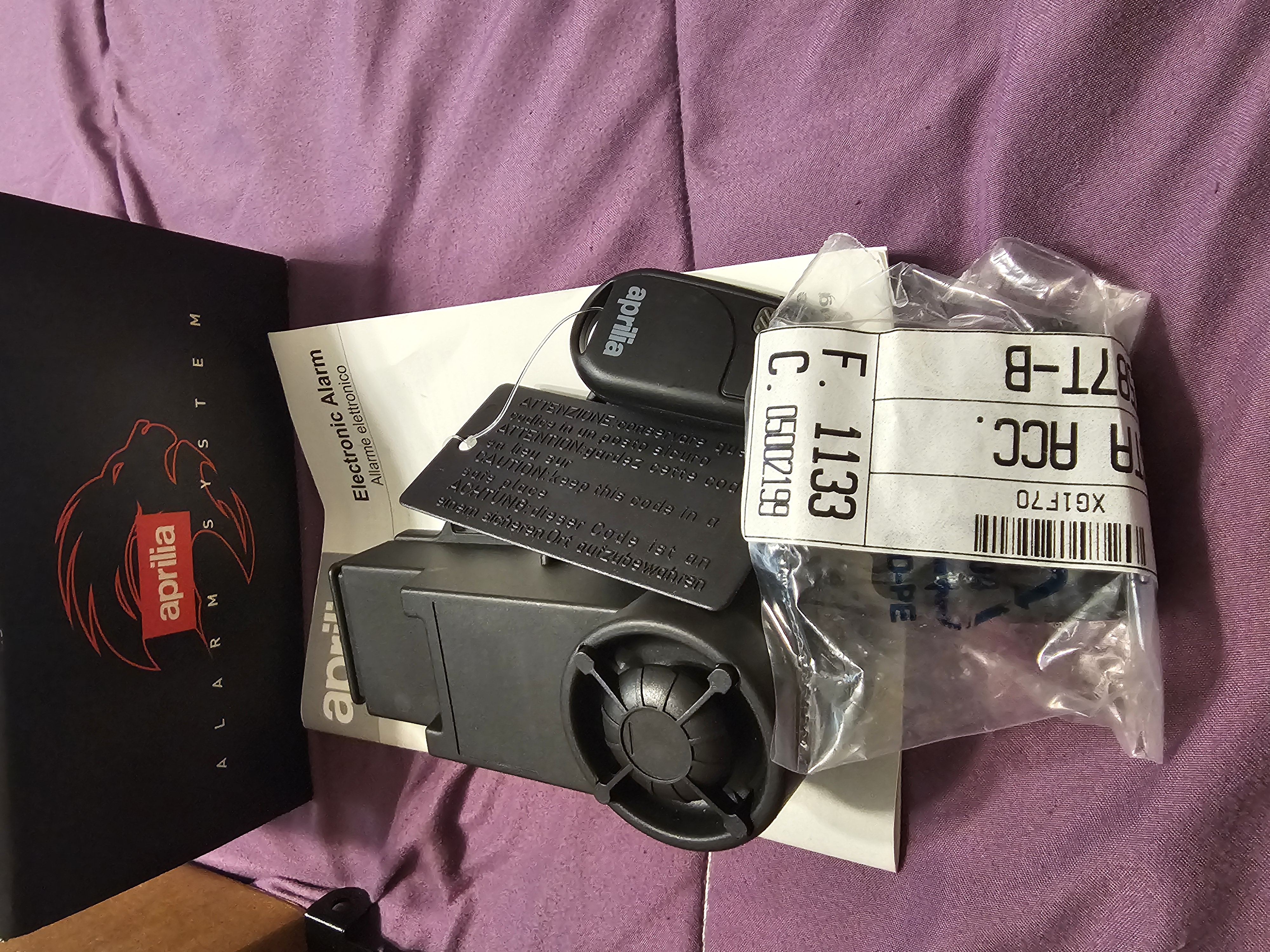 Genuine Aprilia Tuono 1000 Security System & Install Kit