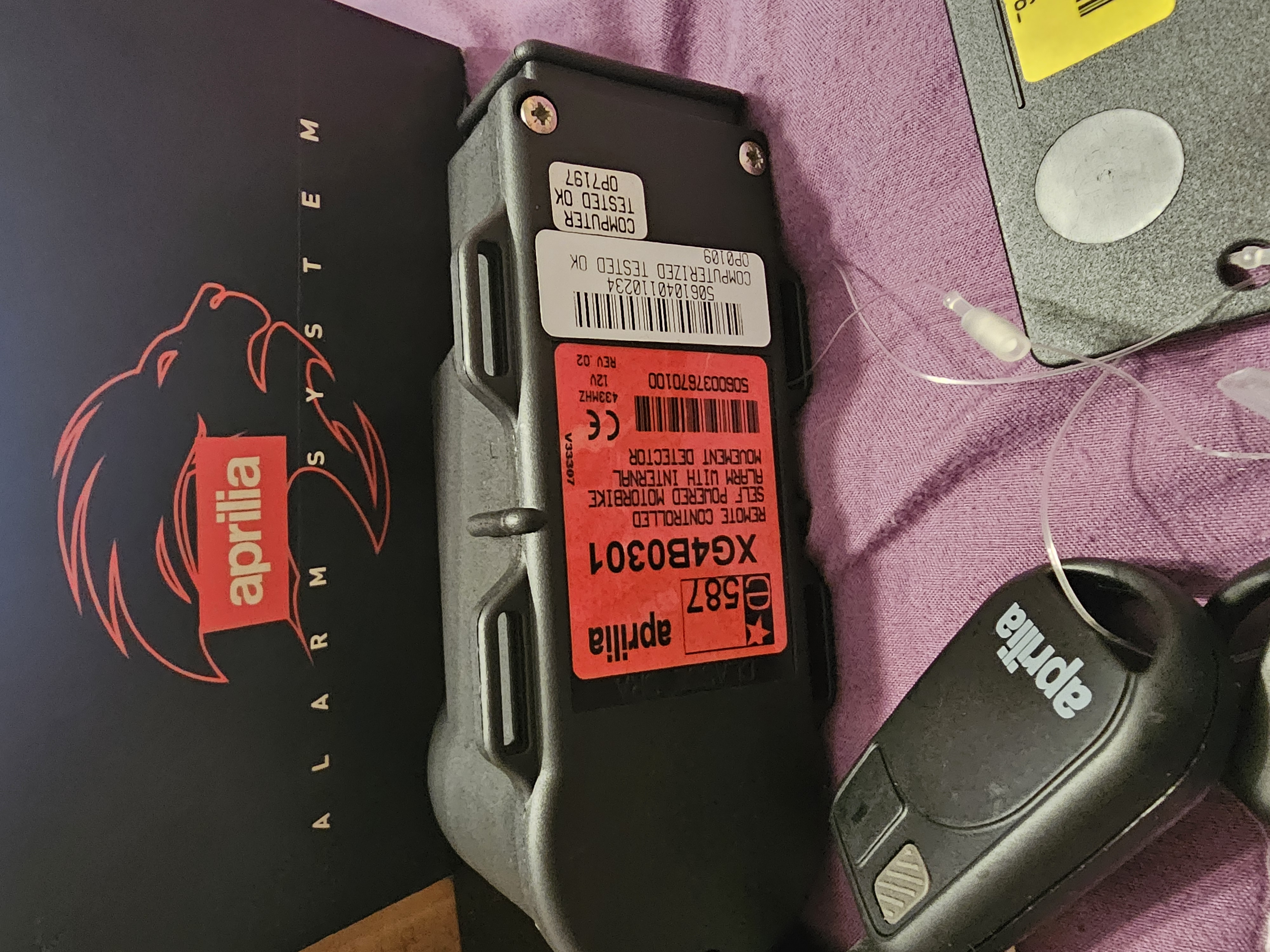 Genuine Aprilia Tuono 1000 Security System & Install Kit