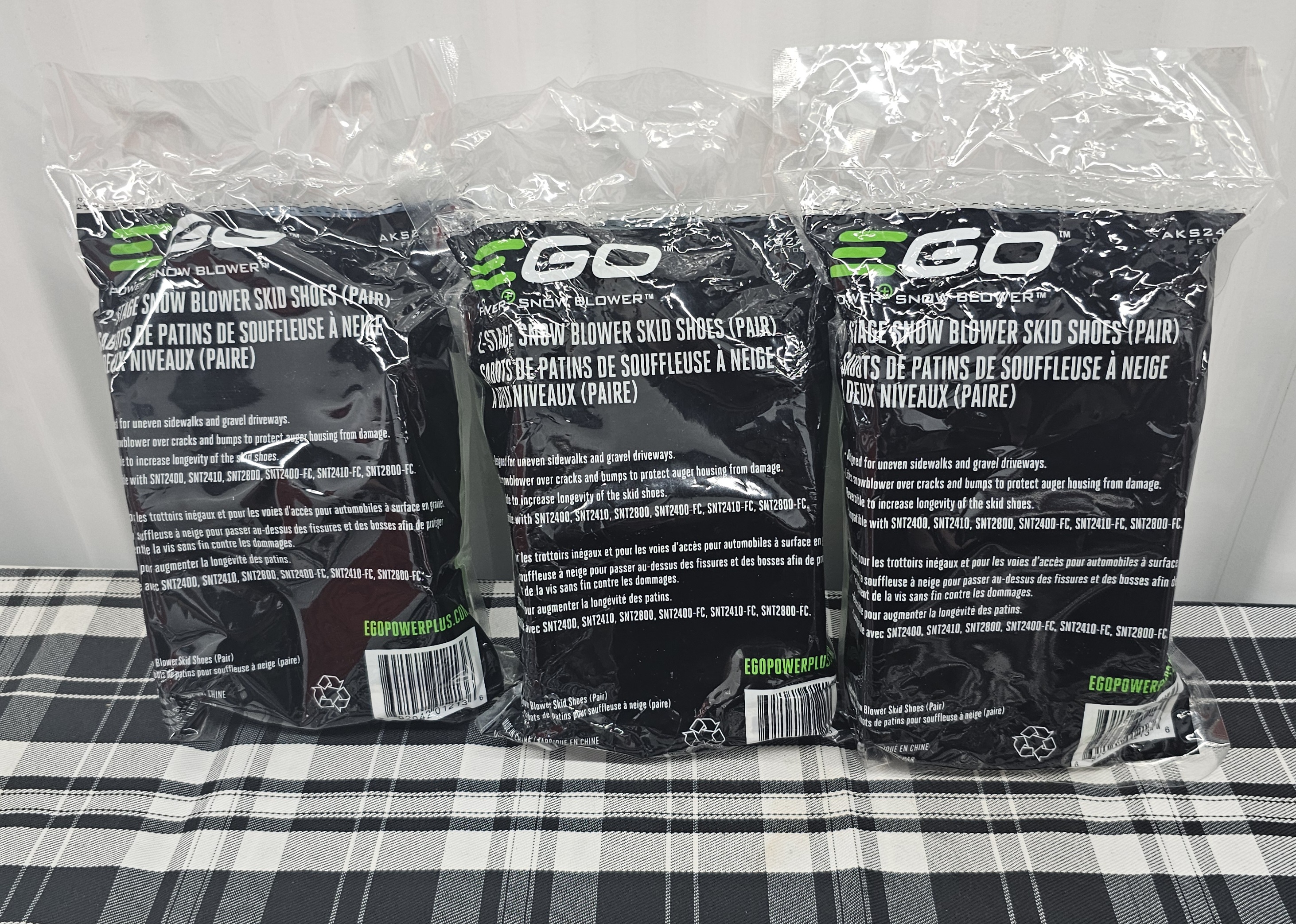 New! 3 Sets of EGO Snow Blower Skid Shoes