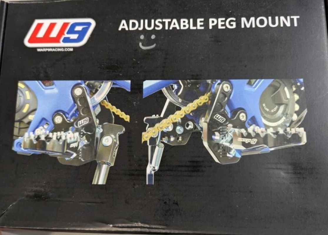 New! Warp 9 Racing Sur-ron LBX 79Bike Adjustable Foot Peg Mount