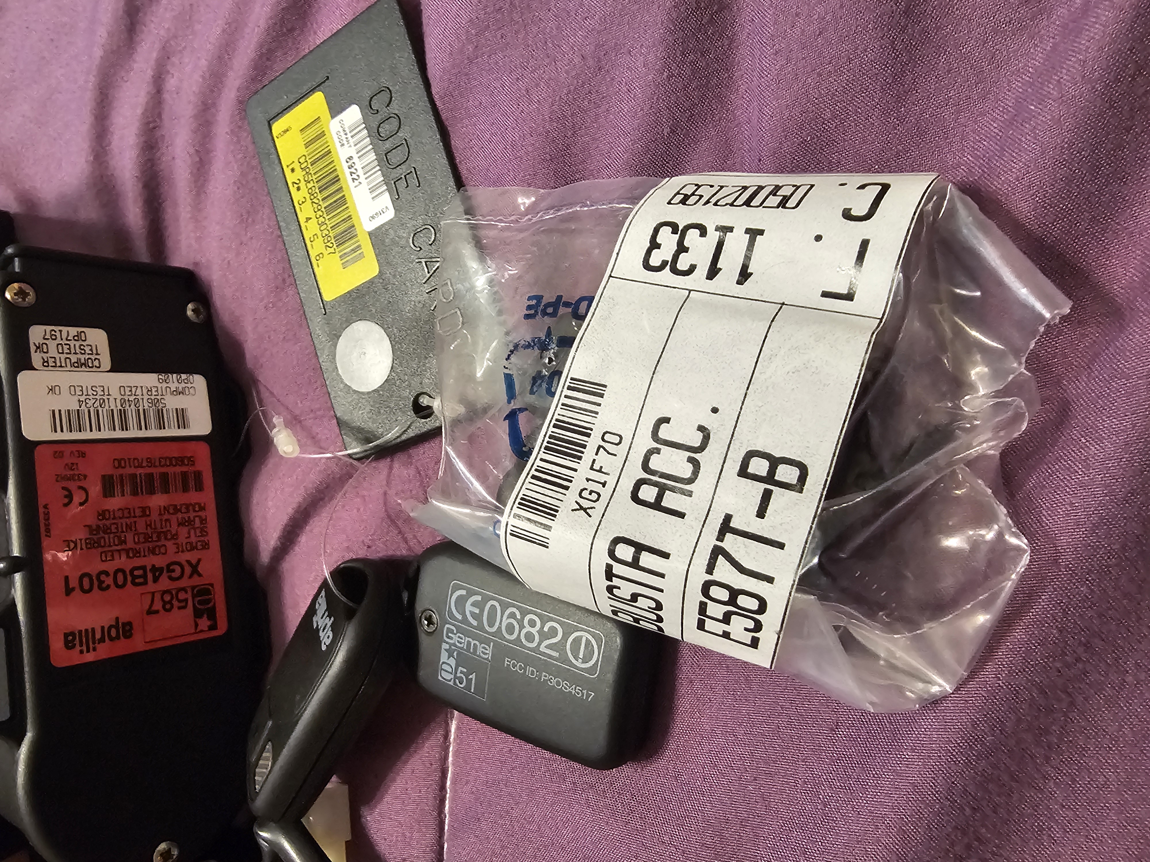 Genuine Aprilia Tuono 1000 Security System & Install Kit