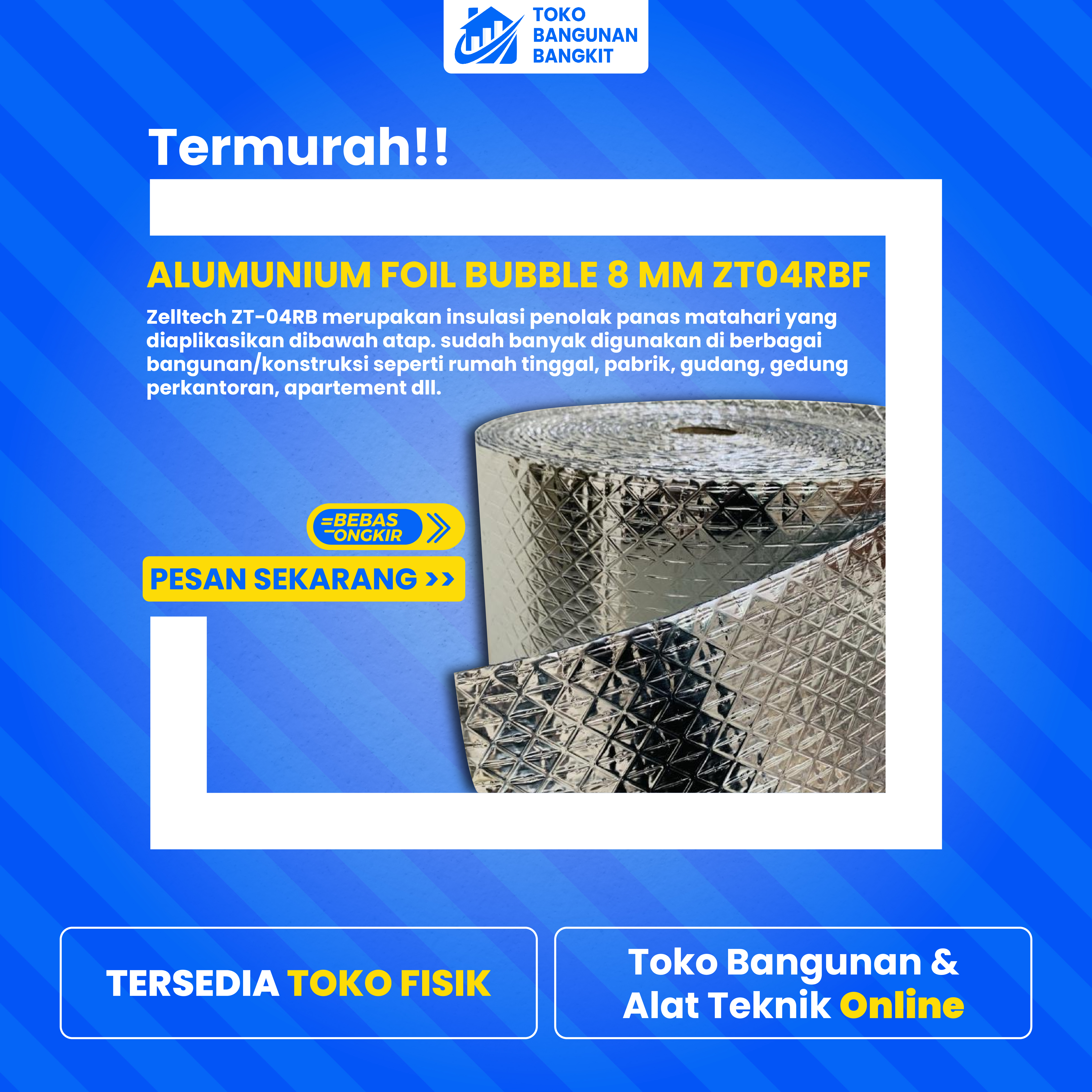 ZELLTECH ZT04RBF - ALUMUNIUM FOIL BUBLE 8 MM