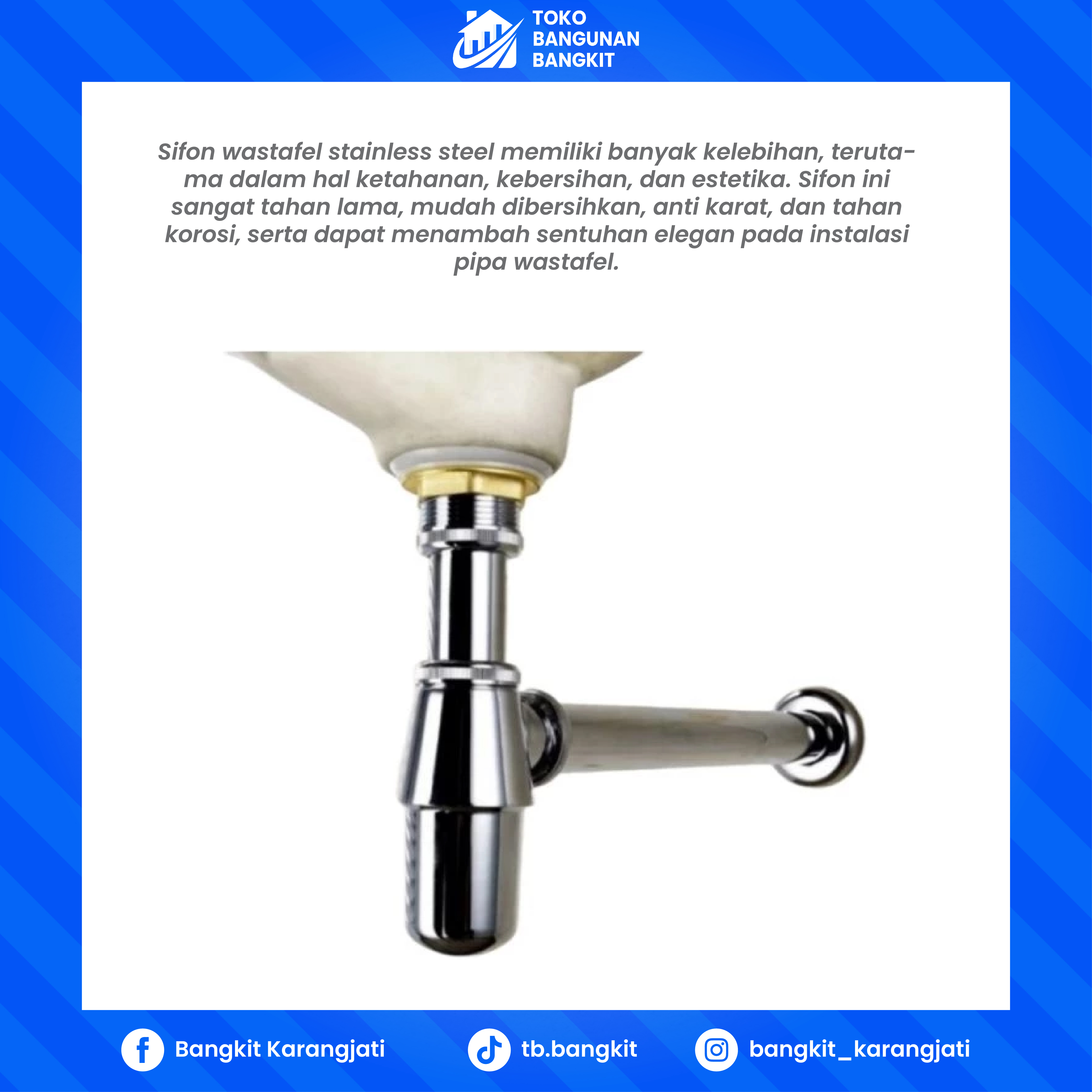 SIFON WASTAFEL STAINLESS