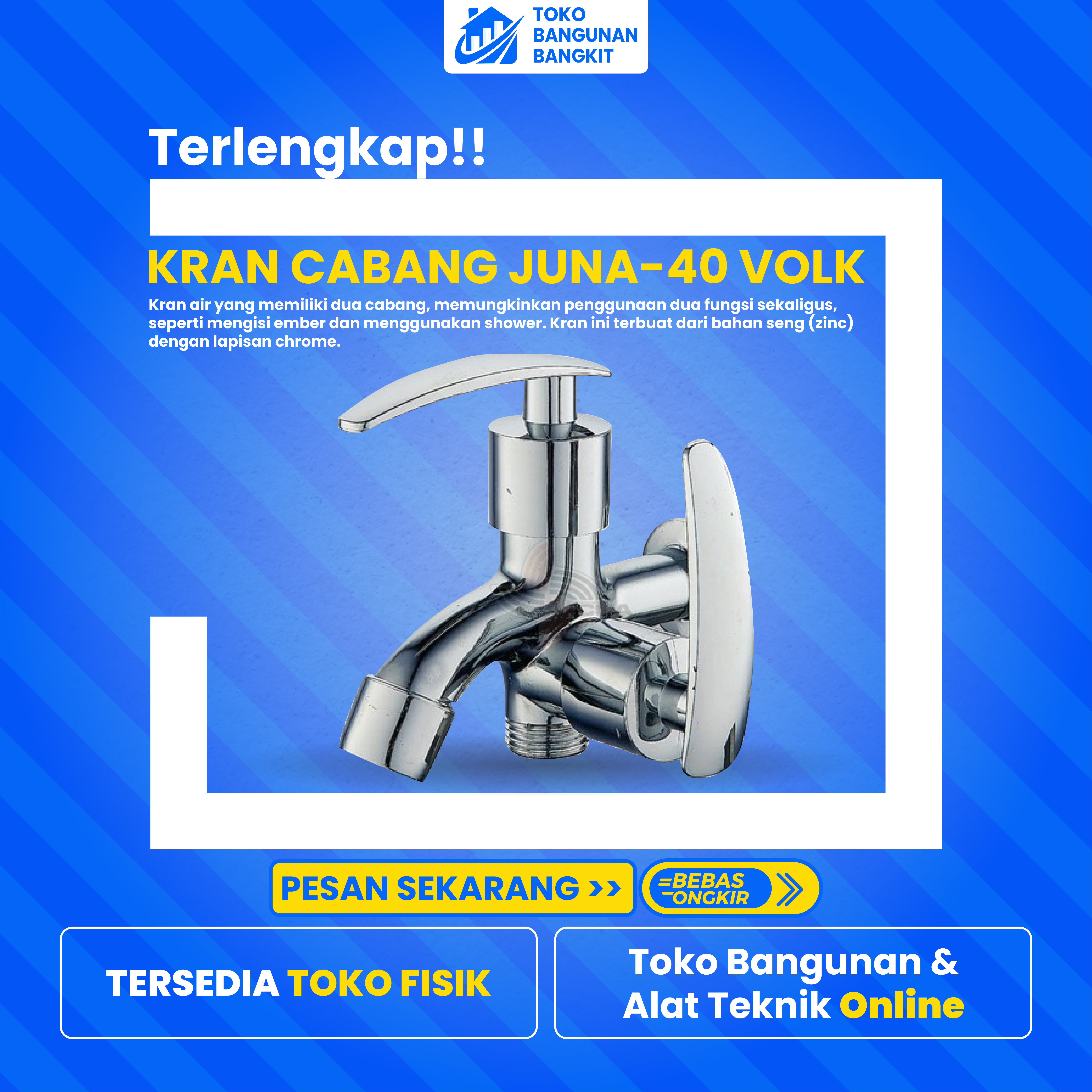 KRAN CABANG AIR PANAS DAN DINGIN VOLK JUNA 40