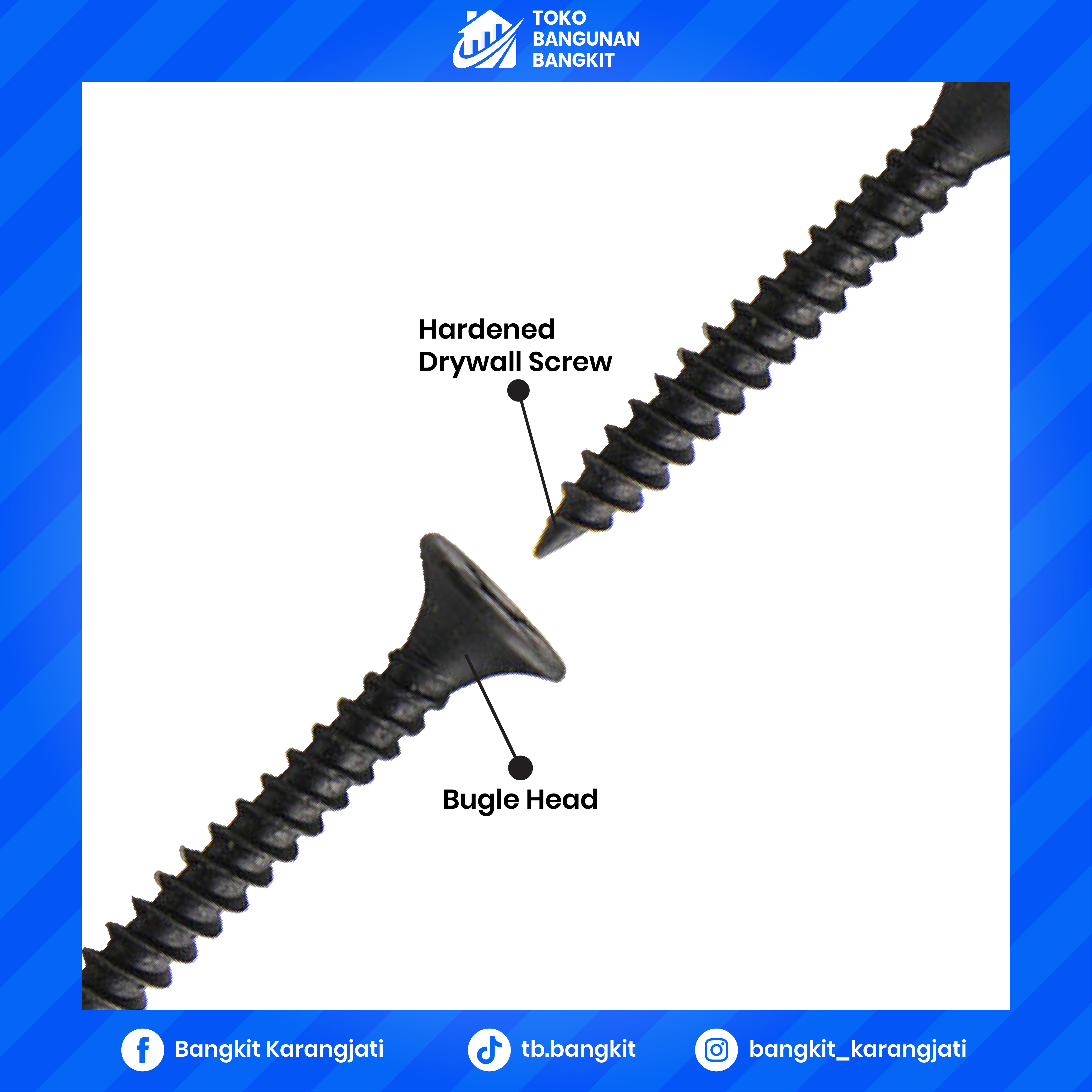 Sekrup Gypsum Lion Curah 6 x 1 Inci