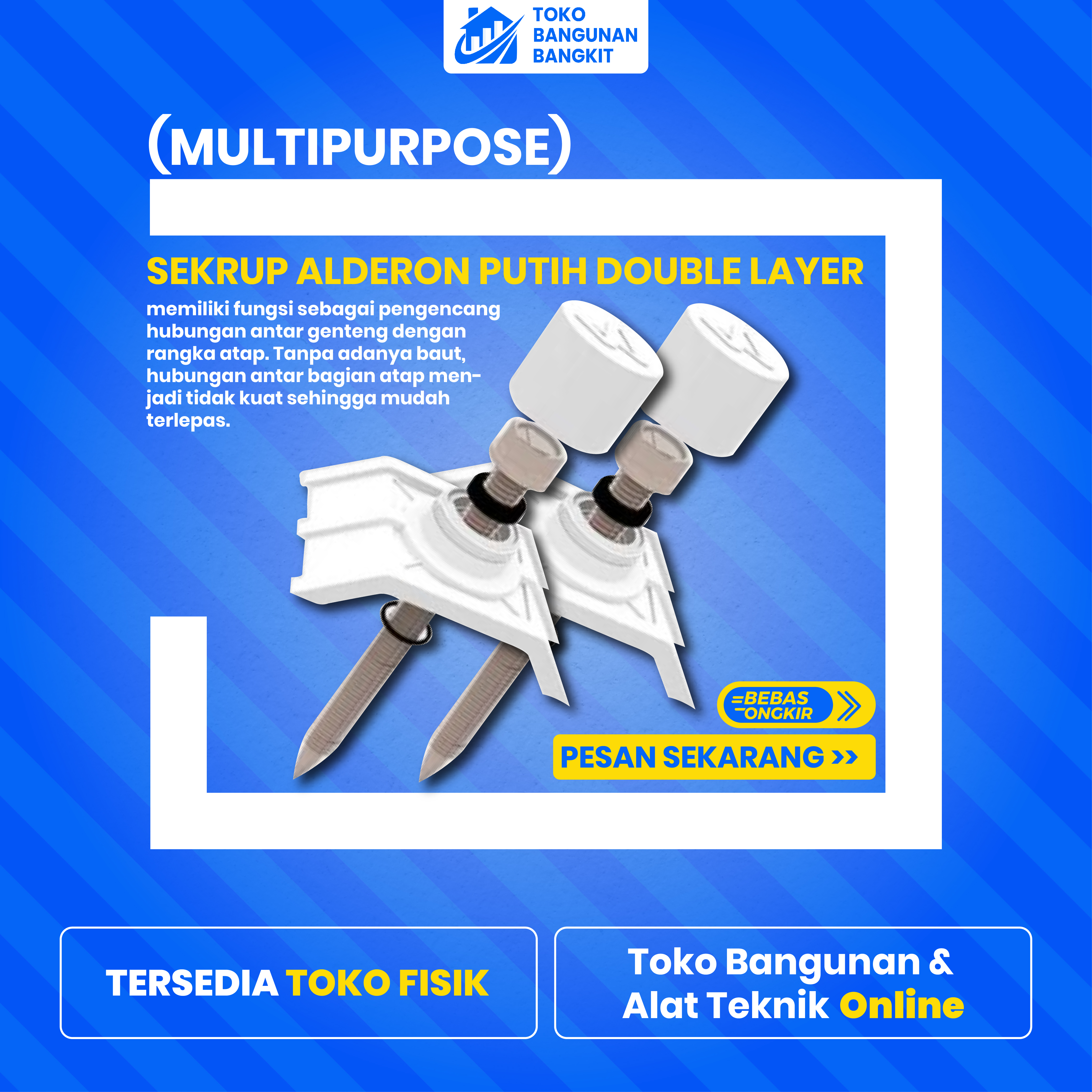 Sekrup Alderon Putih Double Layer