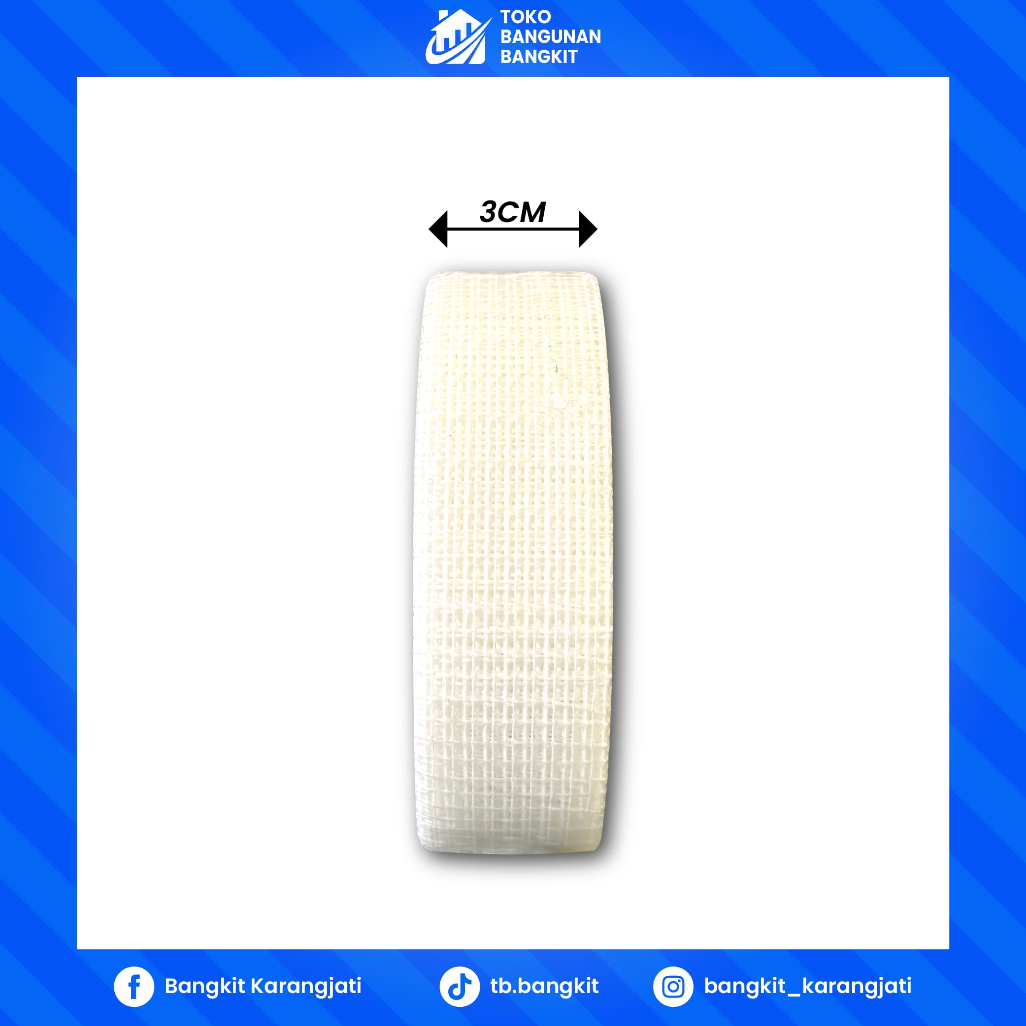 LAKBAN LEM GYPSUM 3 CM  HARGA PER BUAH 