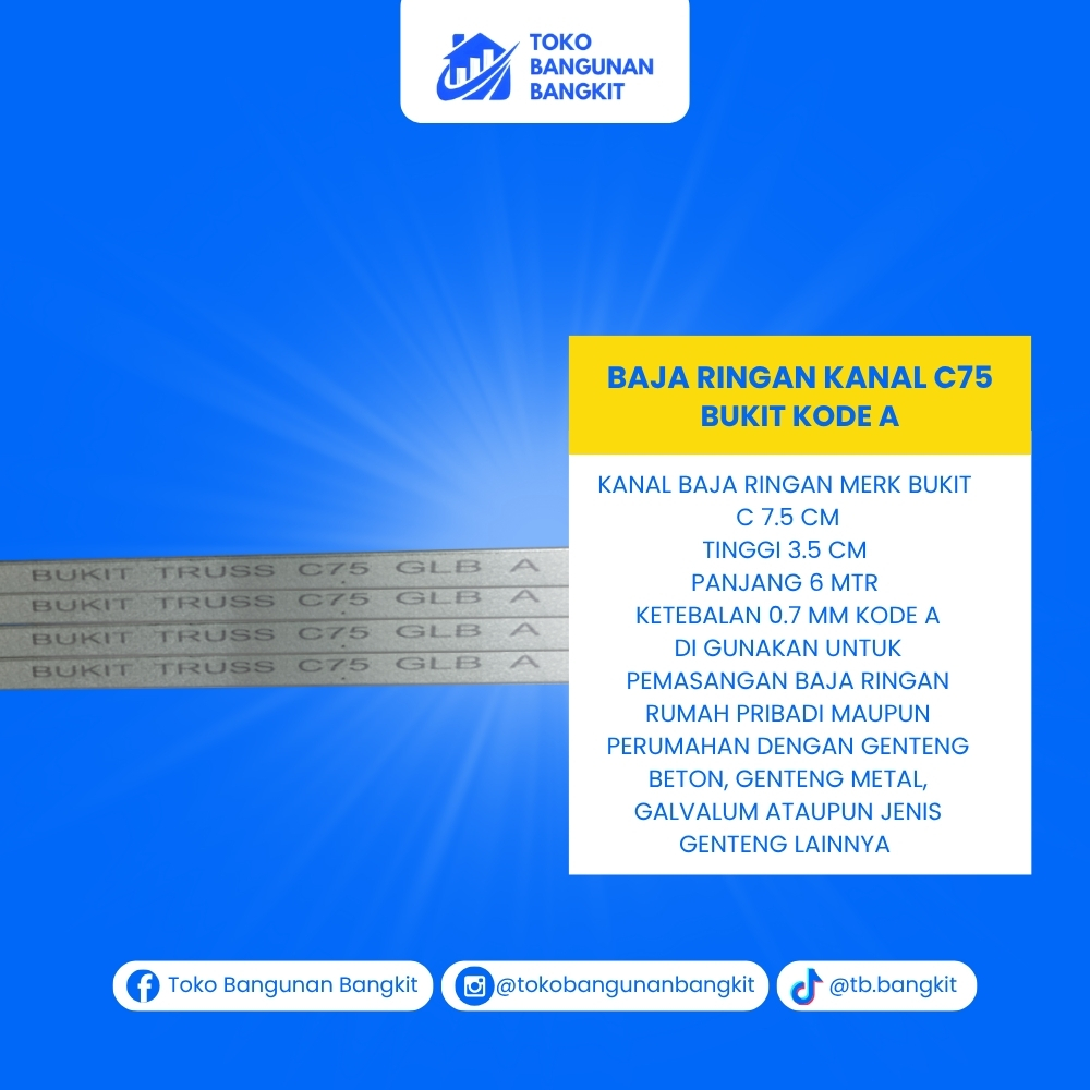 KANAL BUKIT C 75 TEBAL 0.7 MM KODE A