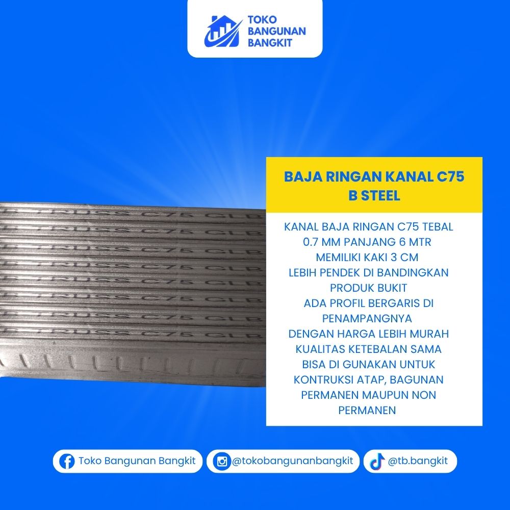 KANAL C75 X 30 TEBAL 0.5 B-STEEL BUKIT