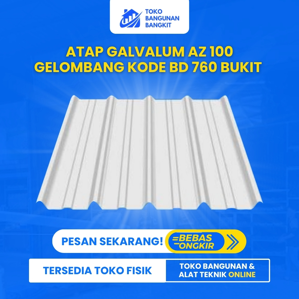 ATAP GALVALUM AZ 100 GELOMBANG KODE BD 760 BUKIT