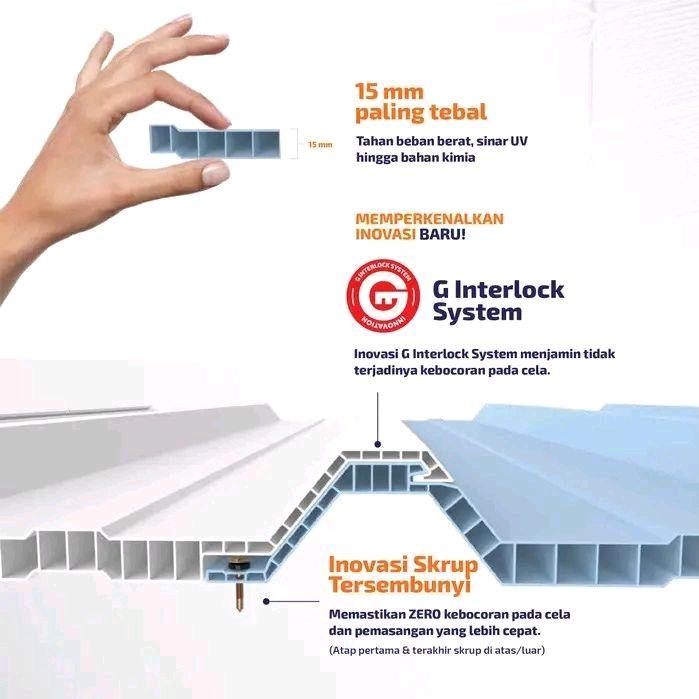 ATAP UPVC RUFINGKU 15 MM GREY/BLACK