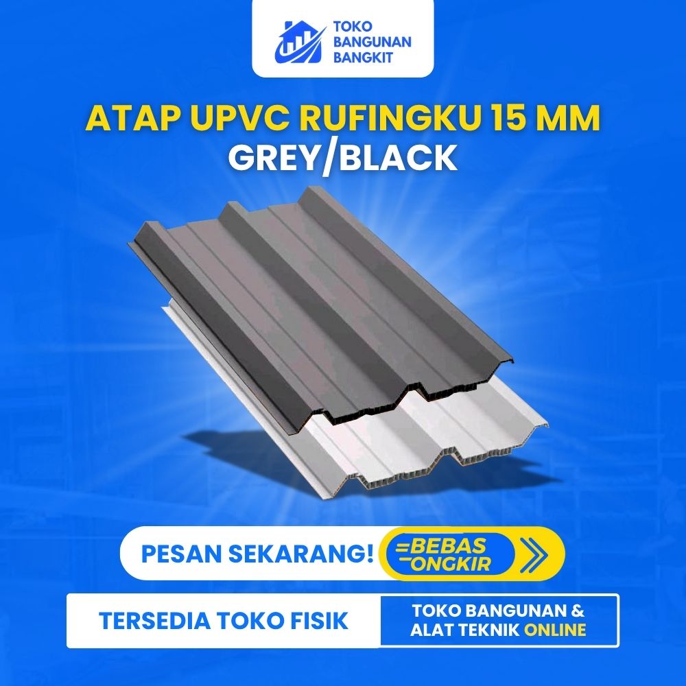 ATAP UPVC RUFINGKU 15 MM GREY/BLACK