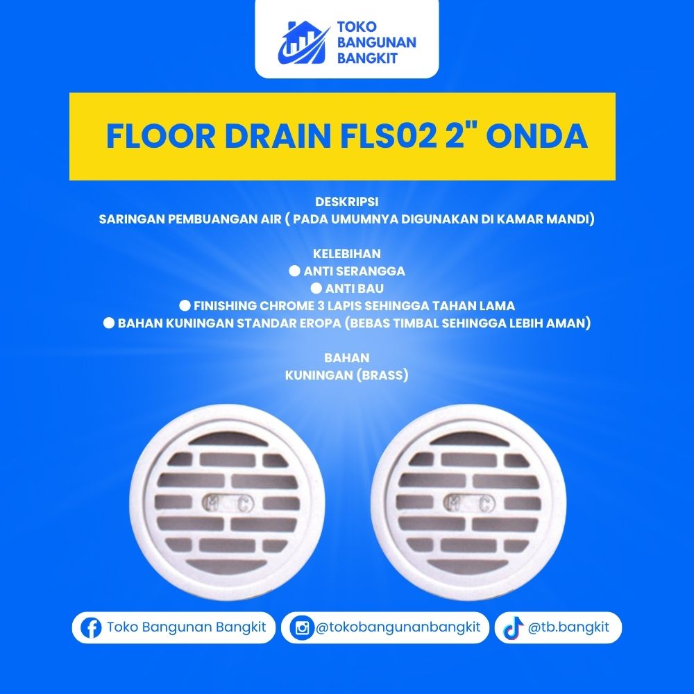 FLOOR DRAIN FLS02 2" ONDA