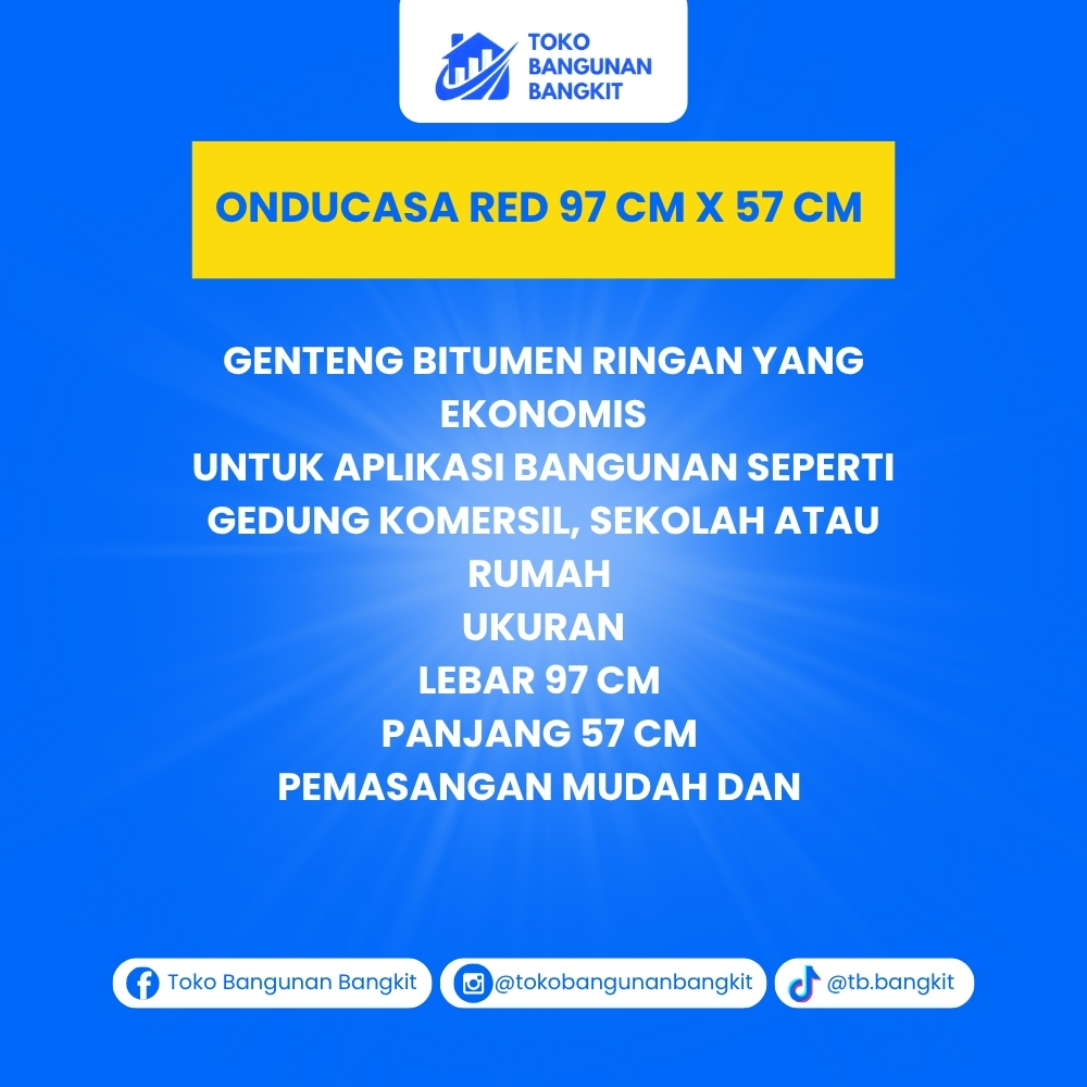 ONDUCASA RED 97 CM X 57 CM 