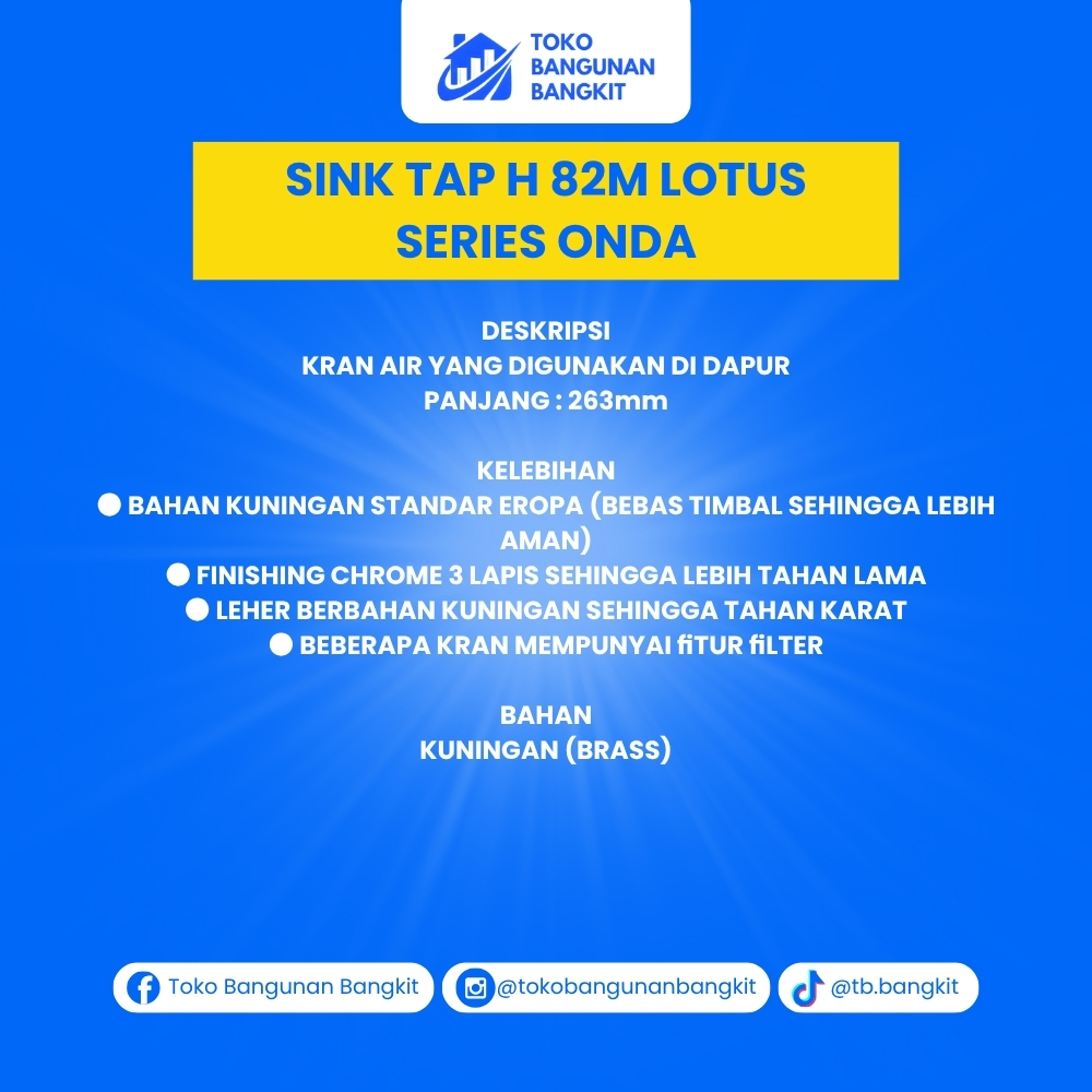 SINK TAP H 82M LOTUS SERIES ONDA