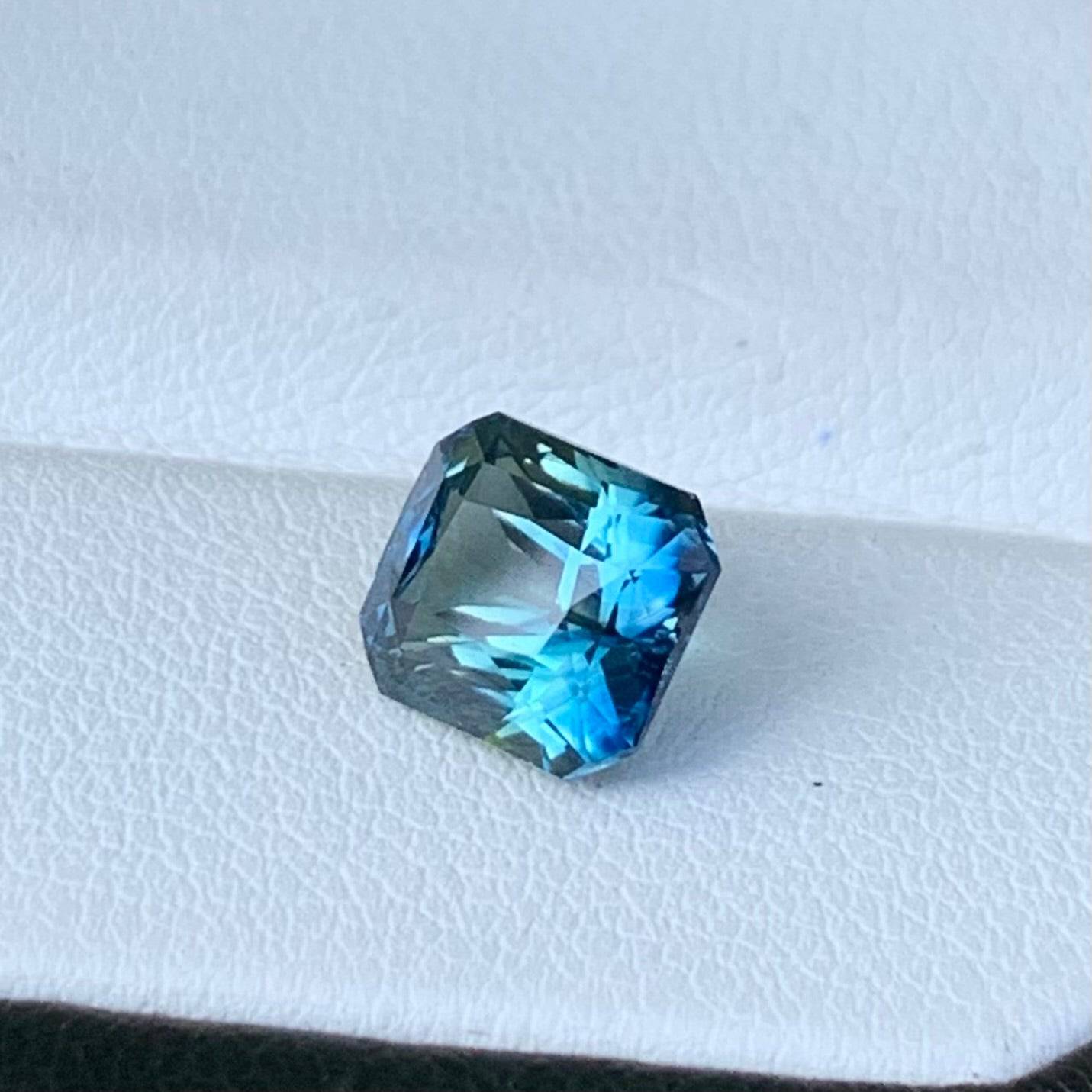 Natural Peacock Teal Sapphire 3.05ct - (UH)
