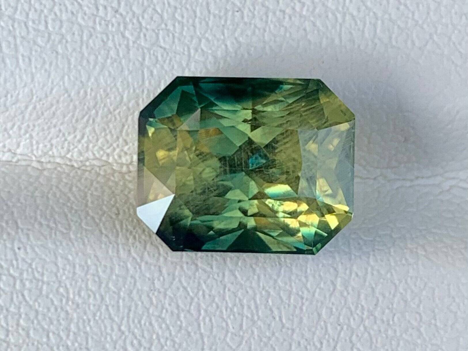 Natural Parti Teal Sapphire 6.86ct - (UH)