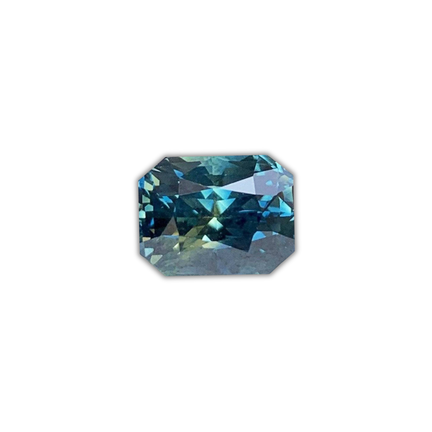 Parti Teal Sapphire 4.02ct - (UH)