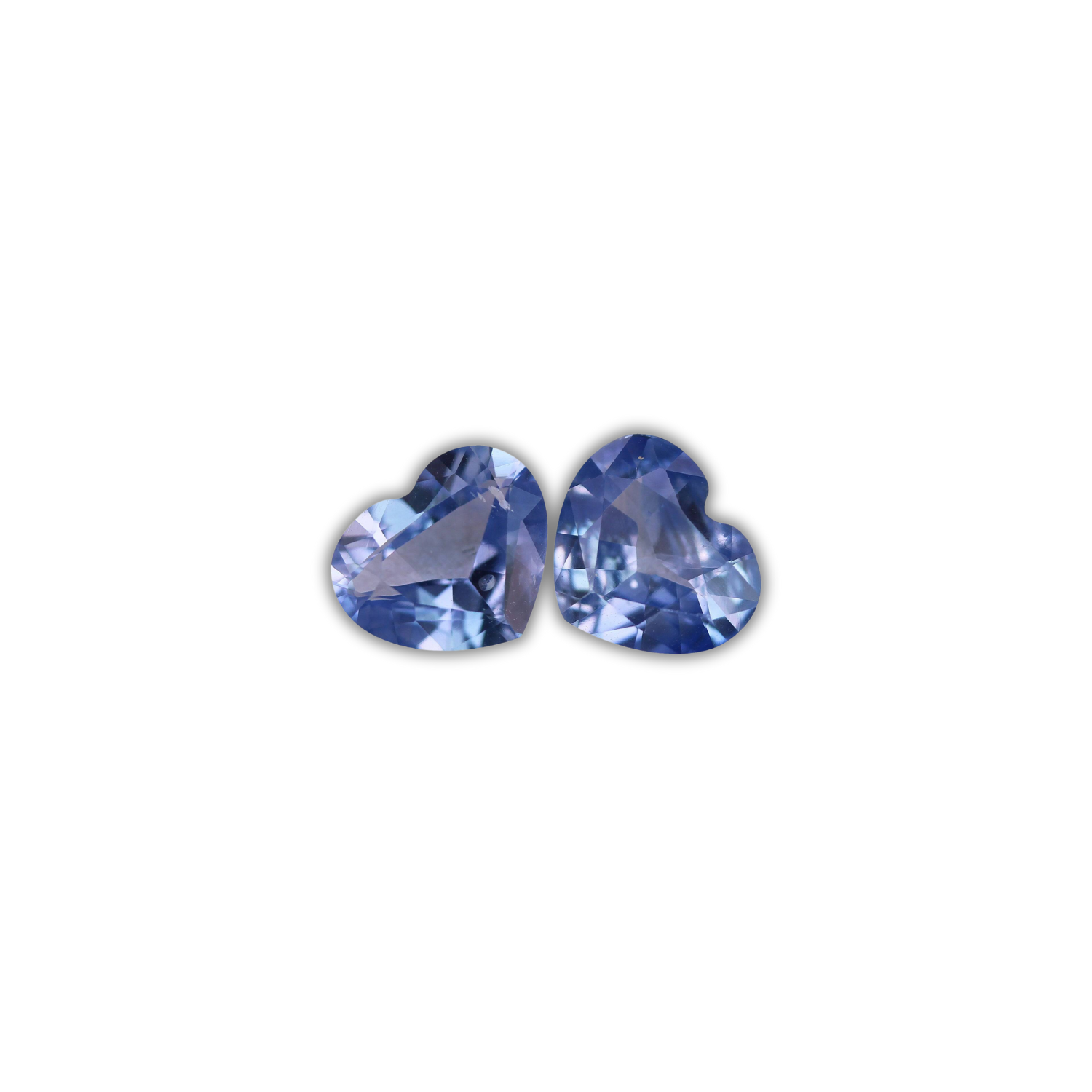 Natural Blue Sapphire Pair 1.32/1.25ct - (H)