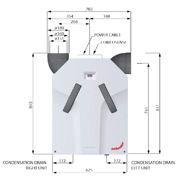 Entalpinis Zehnder ComfoAir 375 ERV