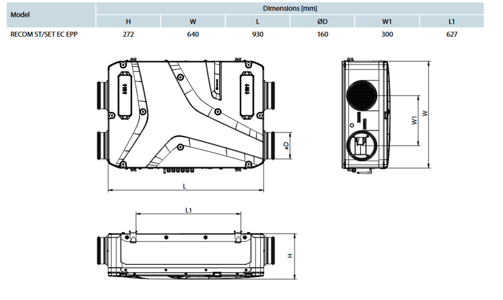 Entalpinis  RECOM EPP3SET